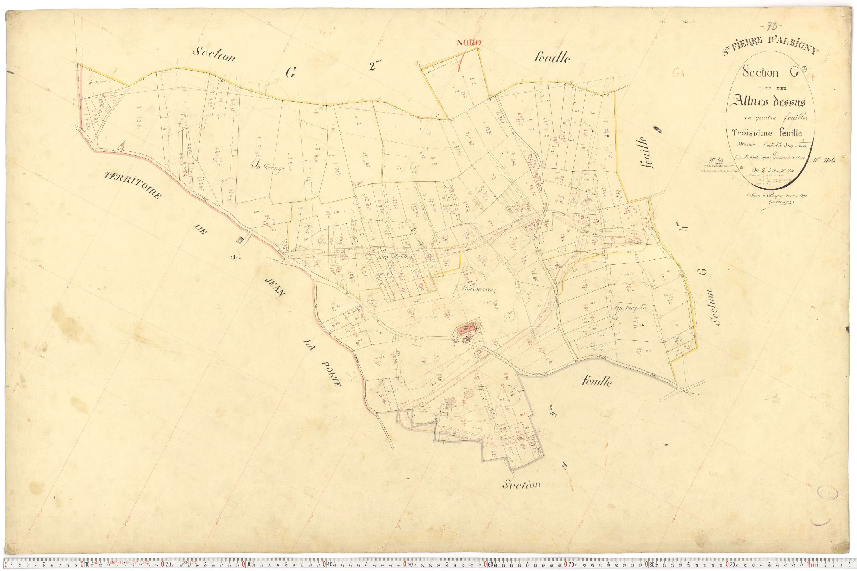 Saint-Pierre-d'Albigny - Cadastre français (1890).