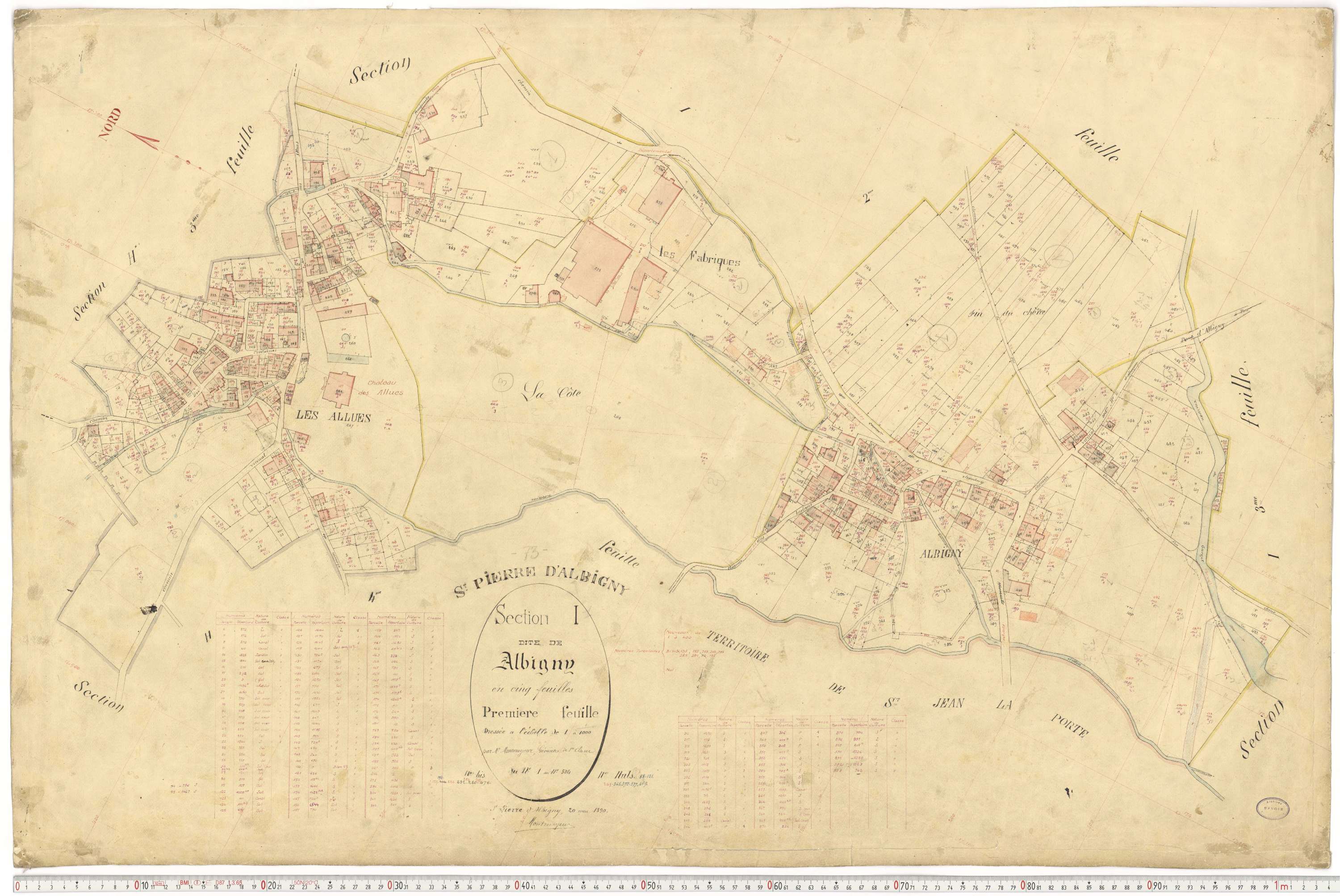 Saint-Pierre-d'Albigny - Cadastre français (1890).