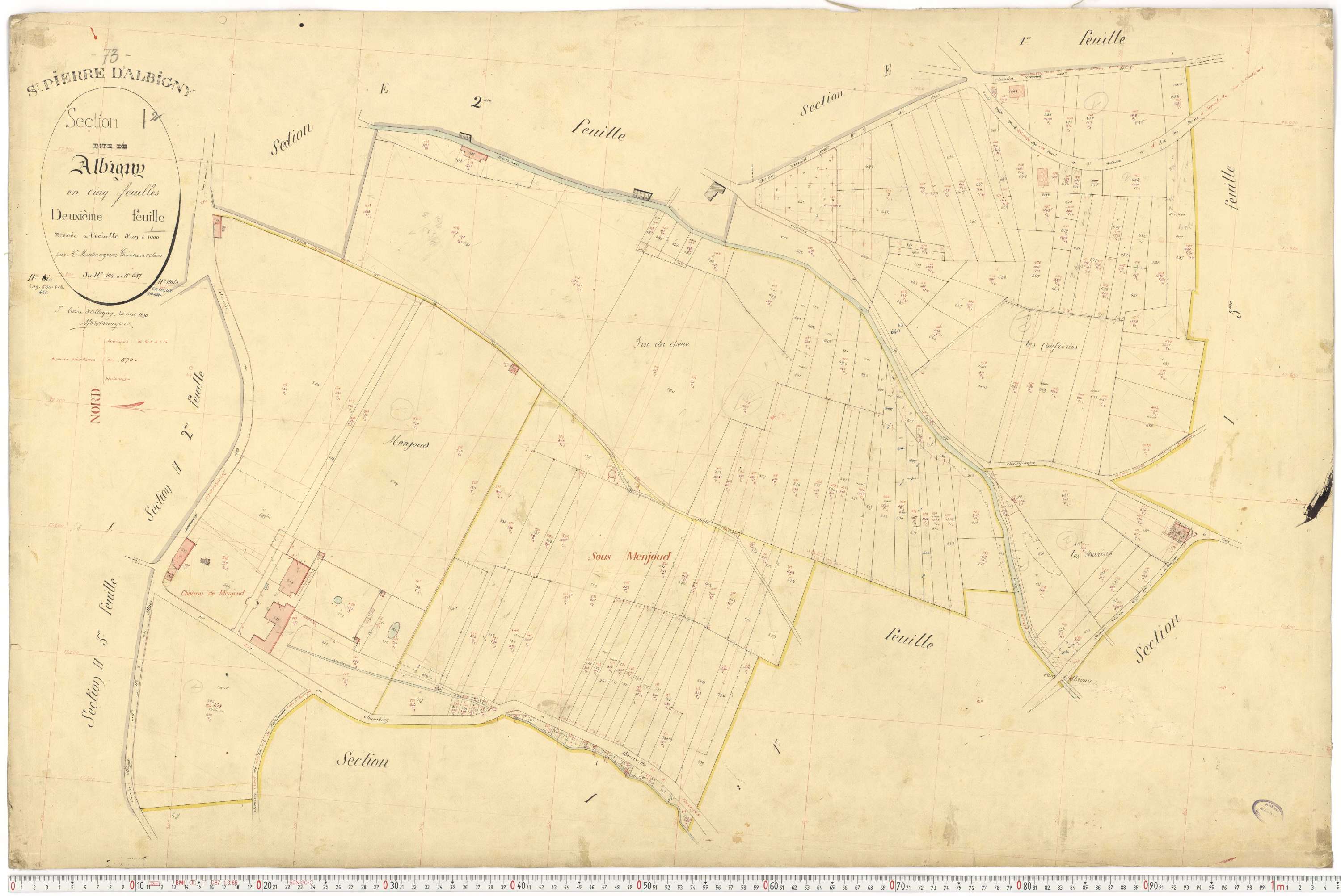 Saint-Pierre-d'Albigny - Cadastre français (1890).