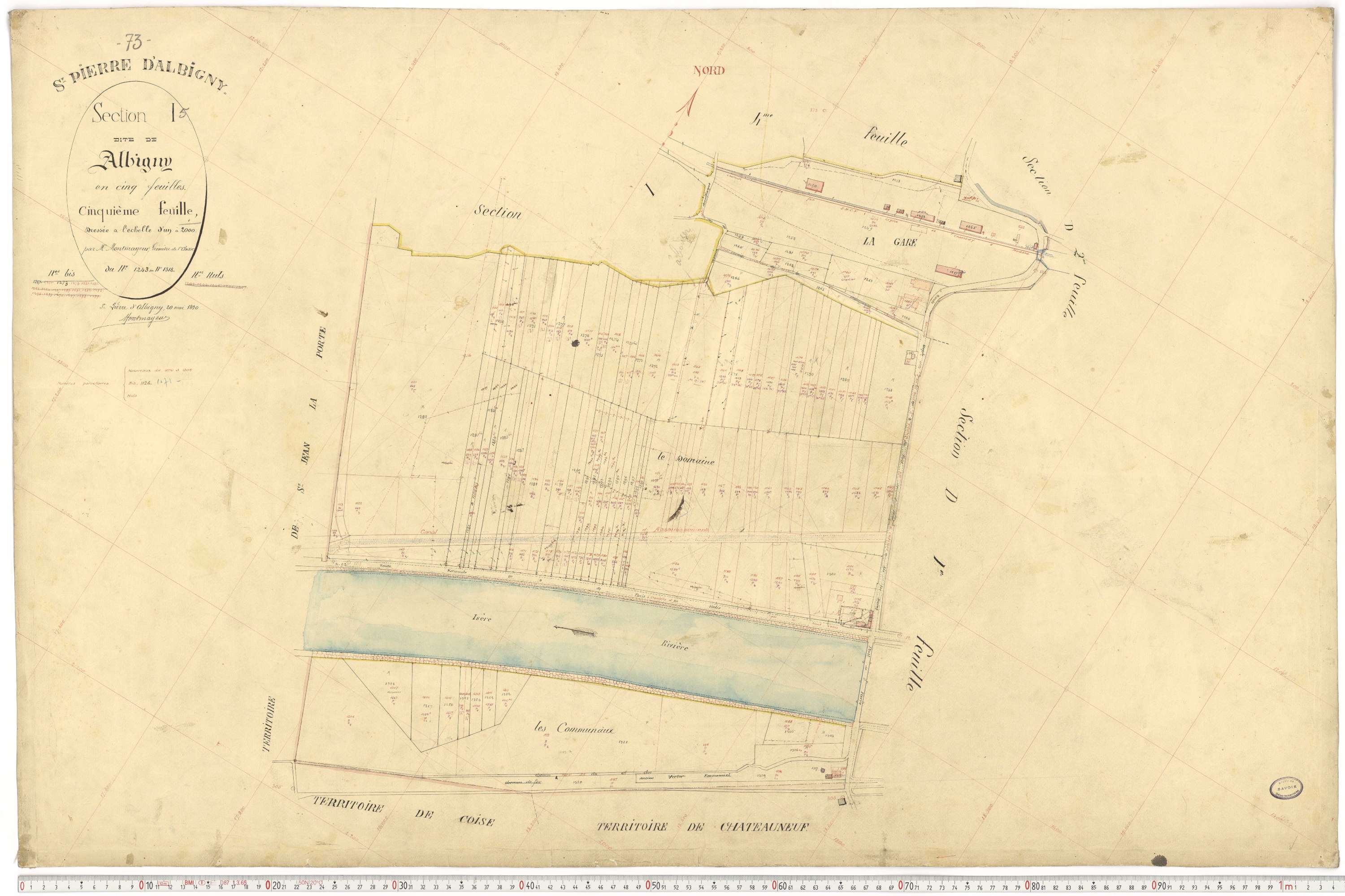 Saint-Pierre-d'Albigny - Cadastre français (1890).