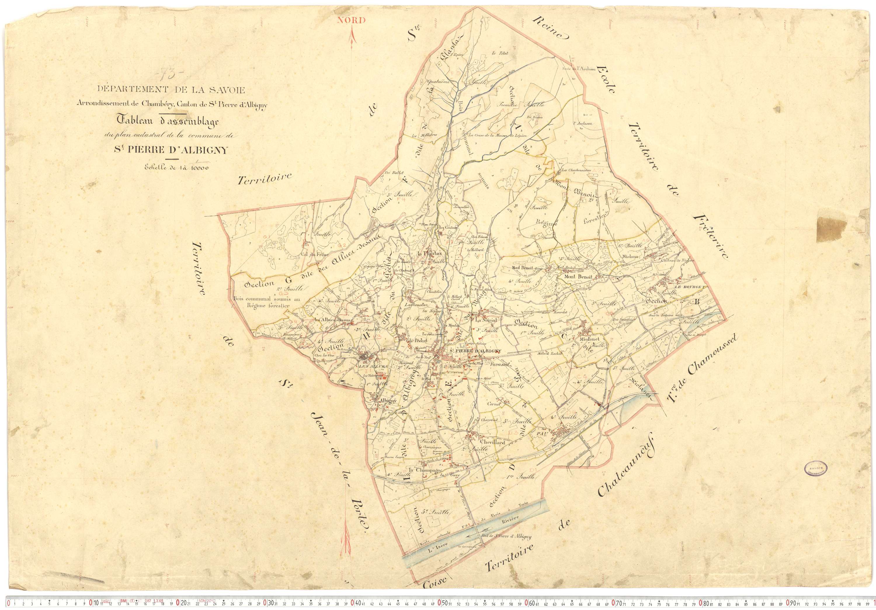 Saint-Pierre-d'Albigny - Cadastre français (1890).