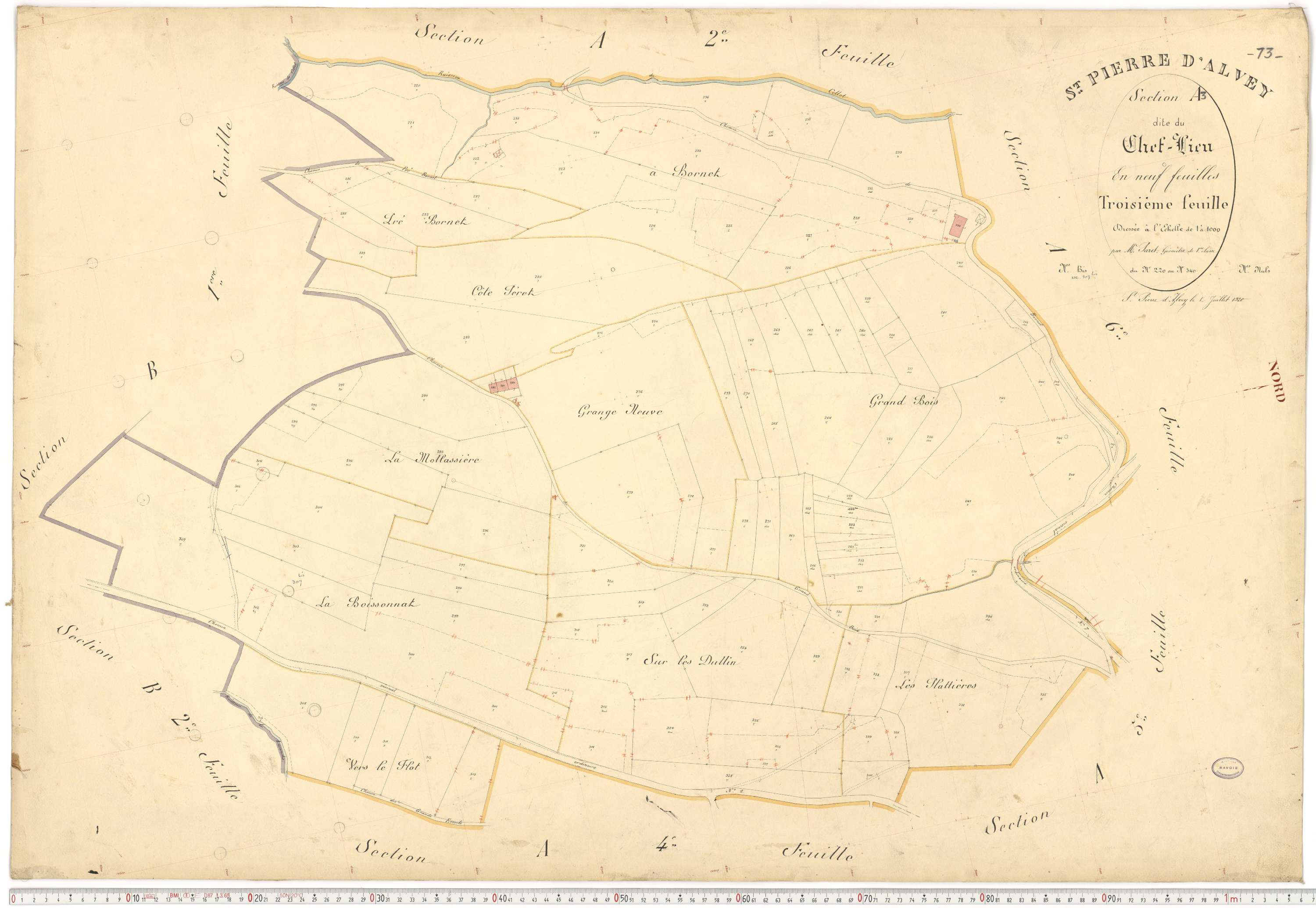 Saint-Pierre-d'Albigny - Plans cadastraux du premier cadastre français.
