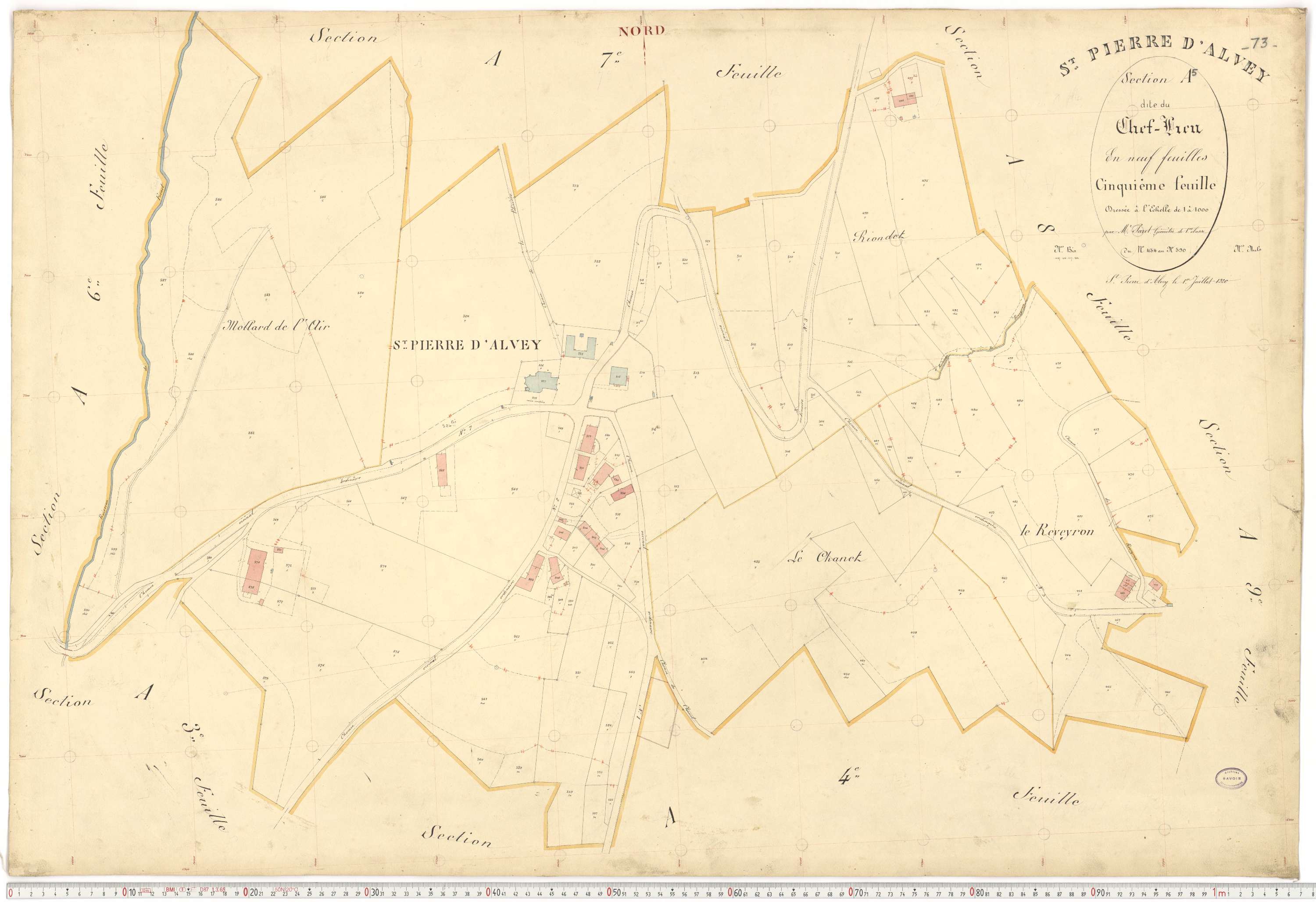Saint-Pierre-d'Albigny - Plans cadastraux du premier cadastre français.