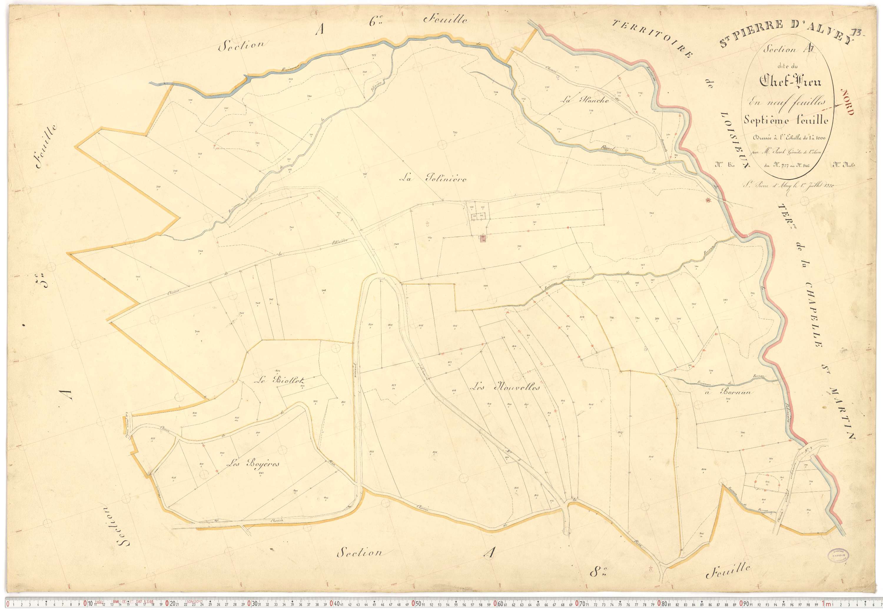 Saint-Pierre-d'Albigny - Plans cadastraux du premier cadastre français.