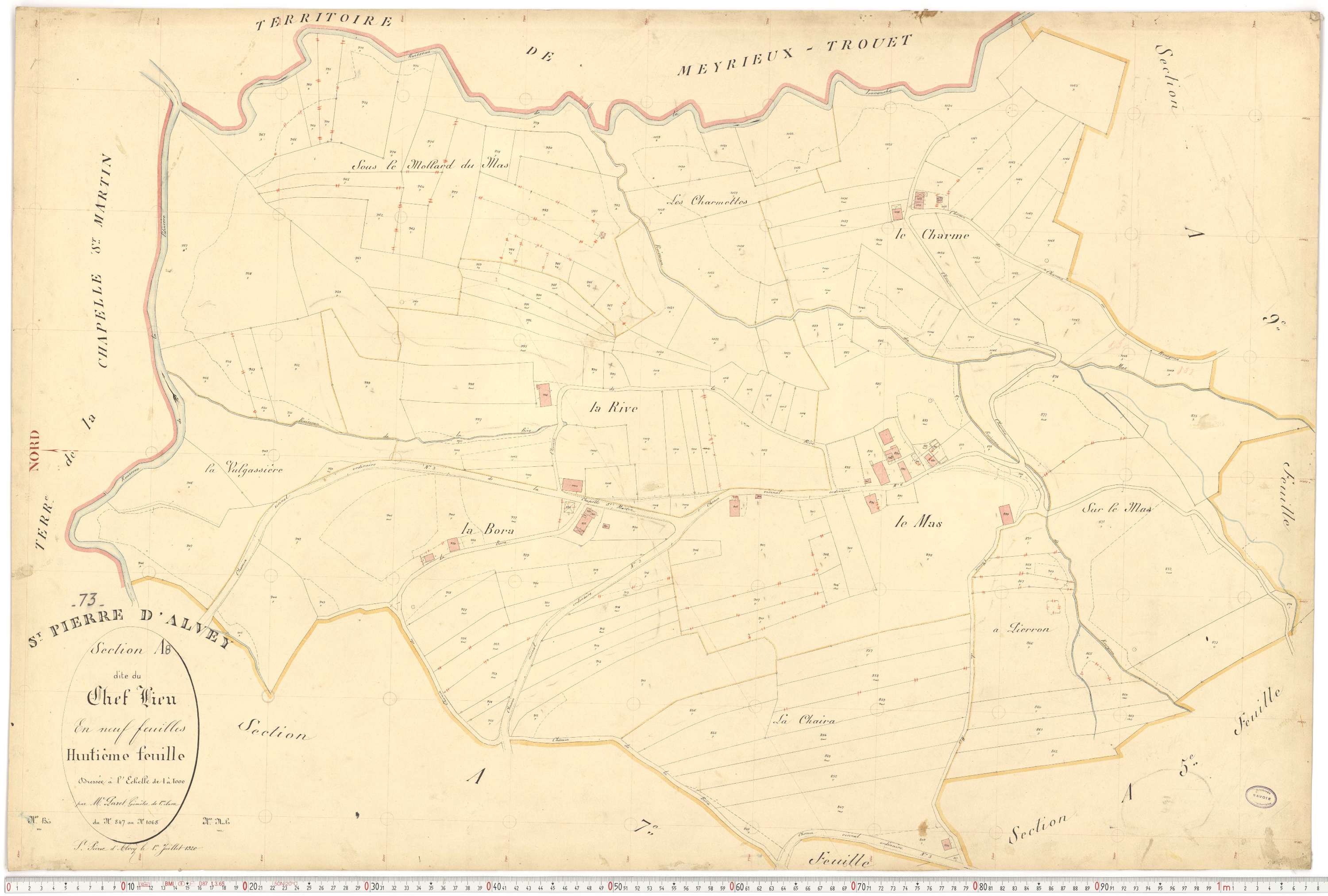 Saint-Pierre-d'Albigny - Plans cadastraux du premier cadastre français.