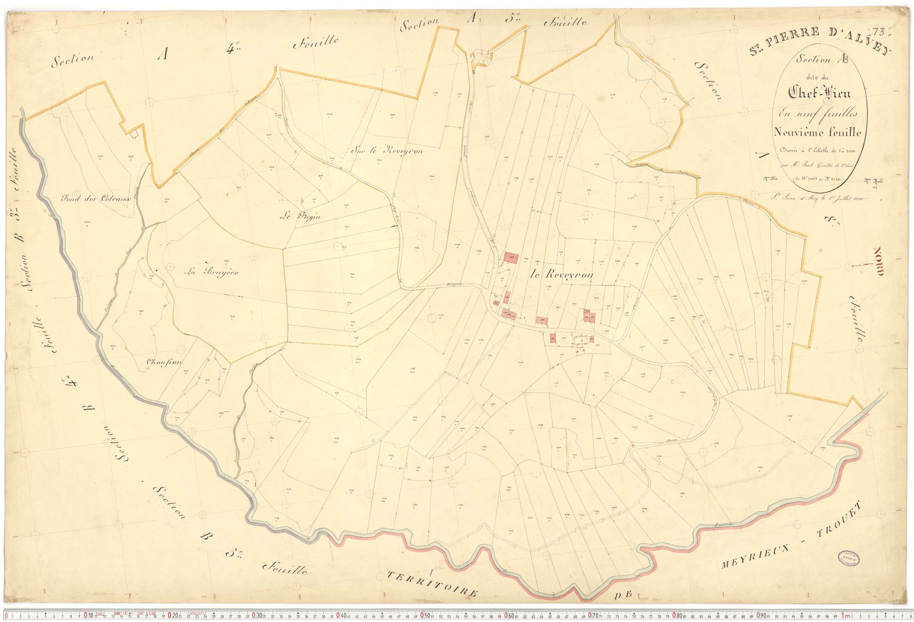 Saint-Pierre-d'Albigny - Plans cadastraux du premier cadastre français.