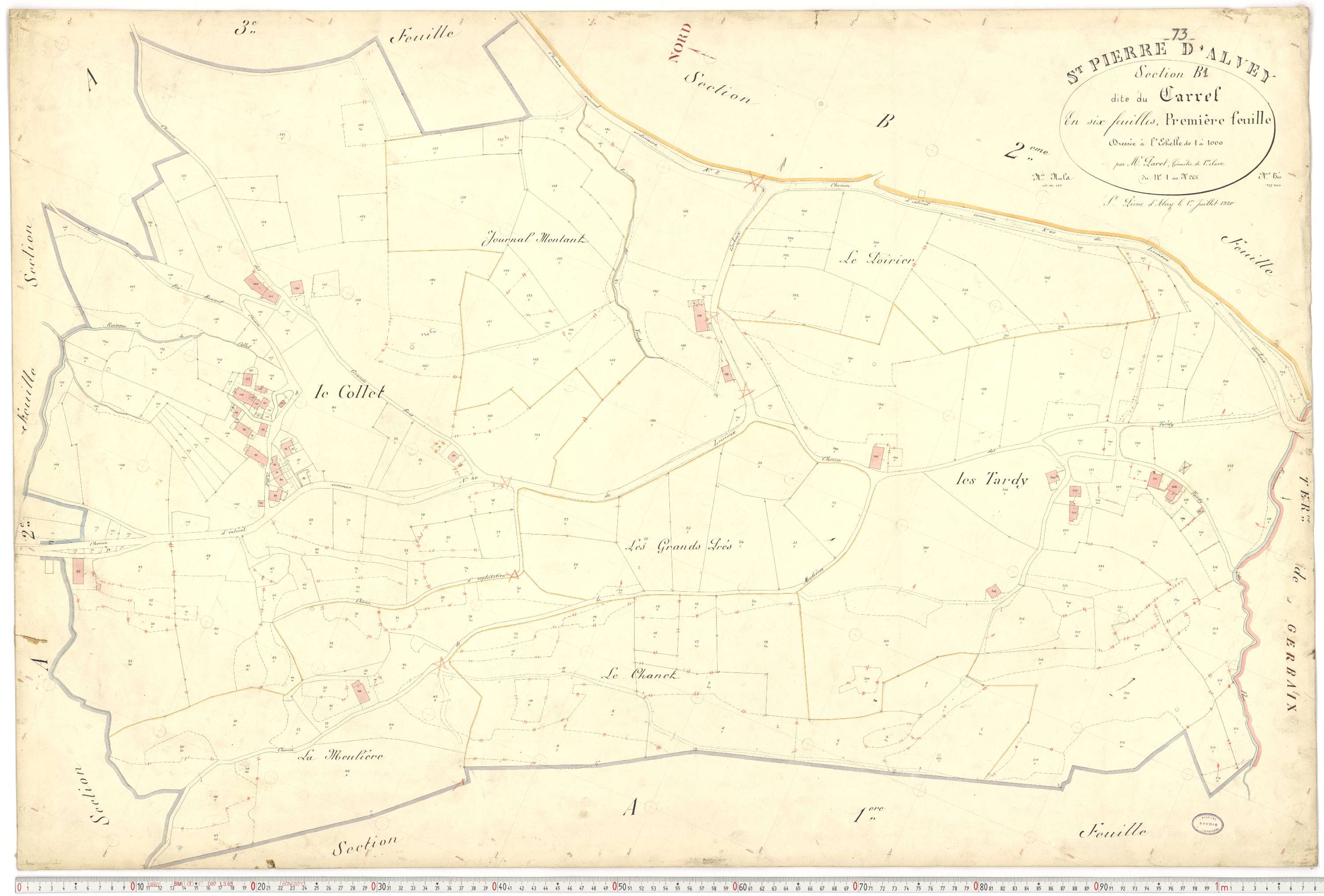 Saint-Pierre-d'Albigny - Plans cadastraux du premier cadastre français.