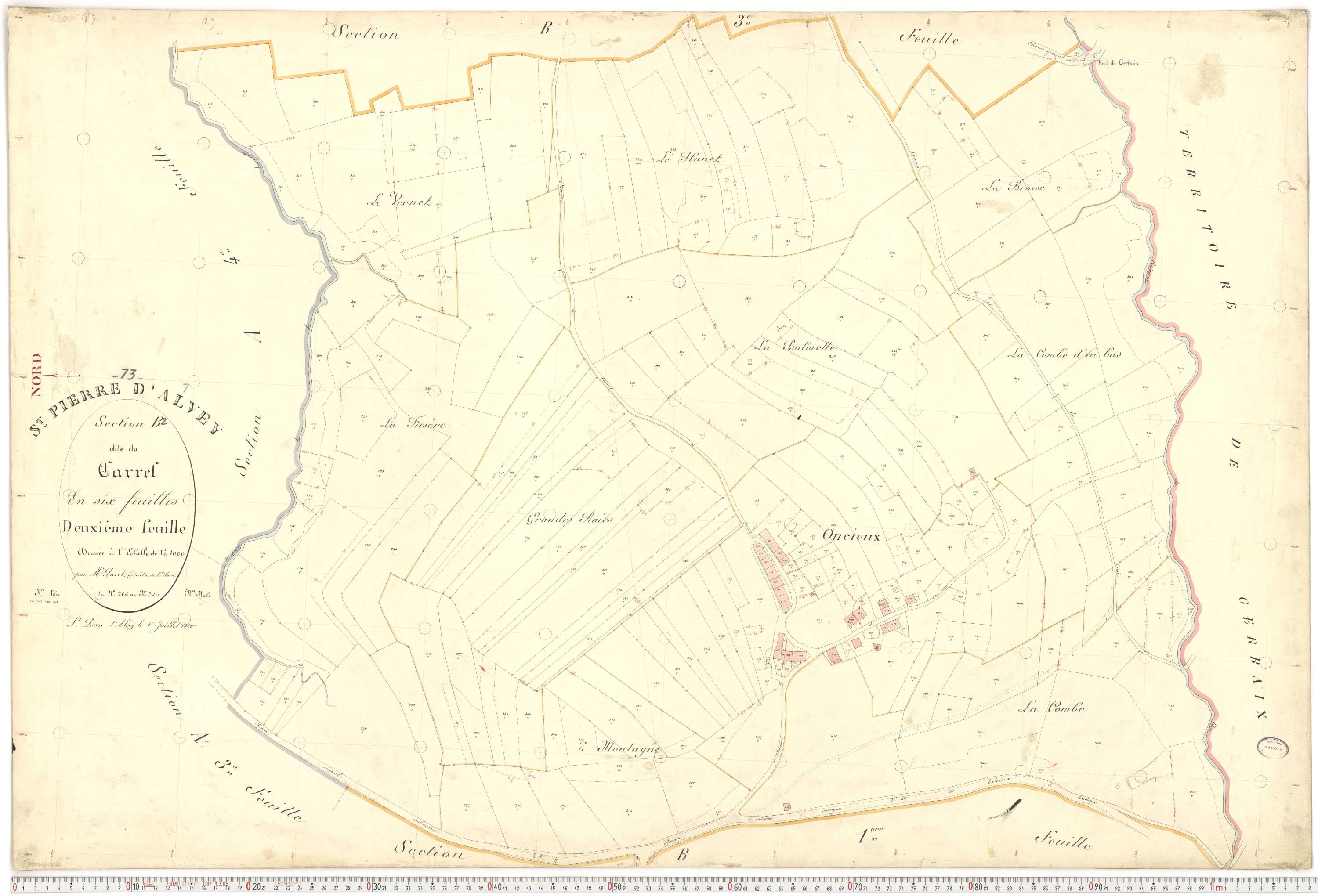 Saint-Pierre-d'Albigny - Plans cadastraux du premier cadastre français.