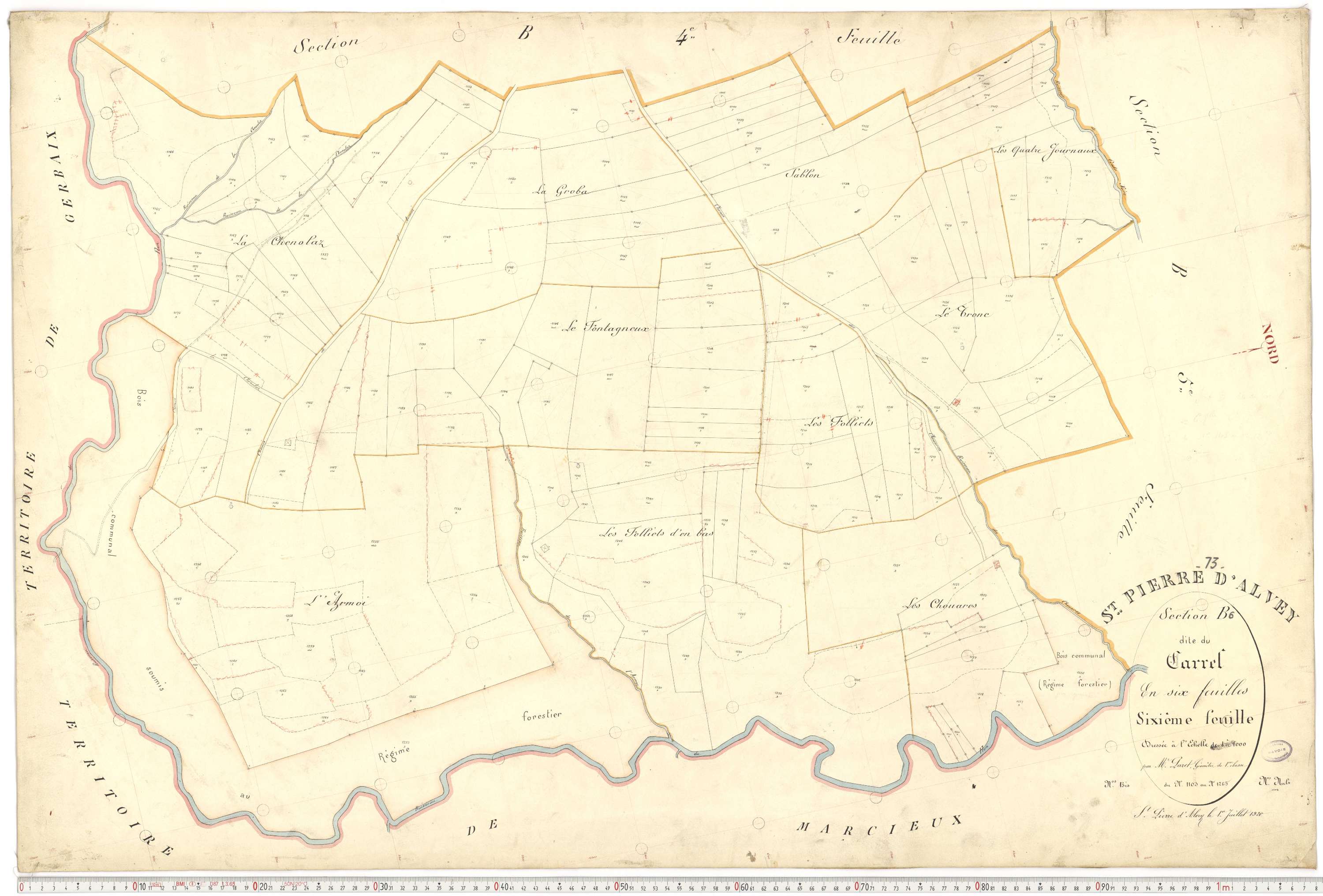 Saint-Pierre-d'Albigny - Plans cadastraux du premier cadastre français.