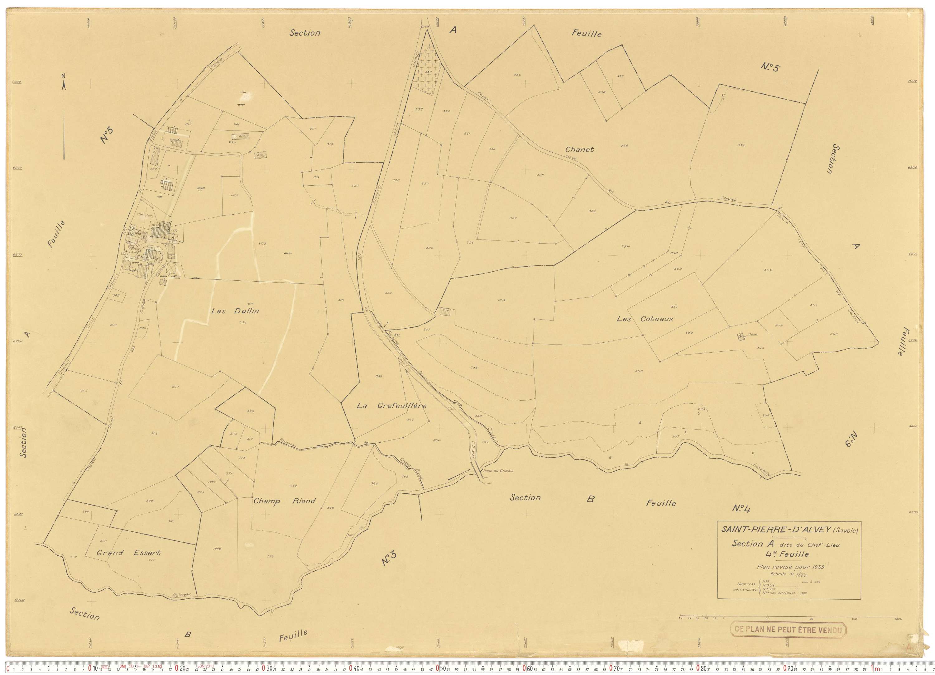 Saint-Pierre-d'Albigny - Plans cadastraux du cadastre rénové.