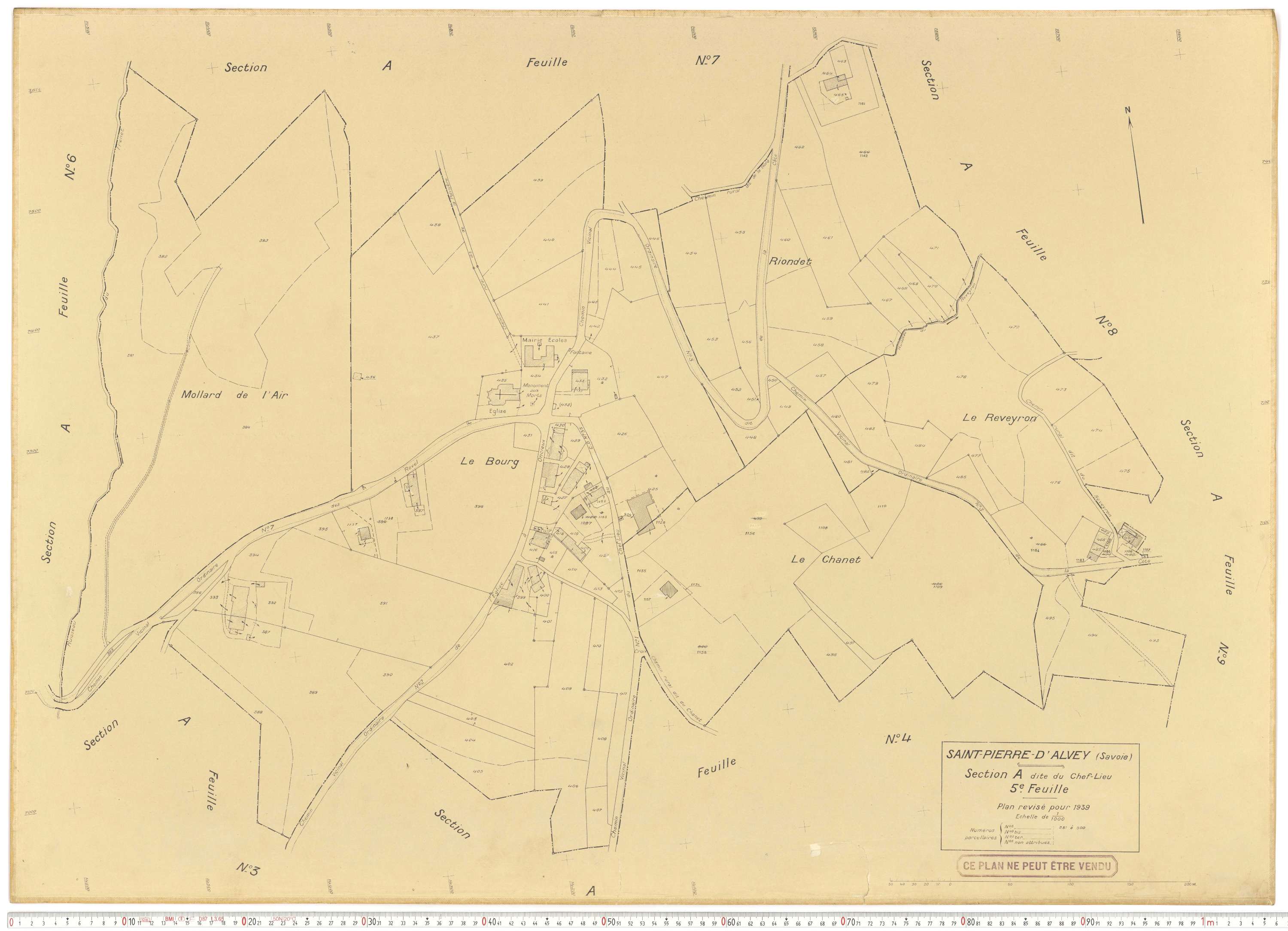 Saint-Pierre-d'Albigny - Plans cadastraux du cadastre rénové.