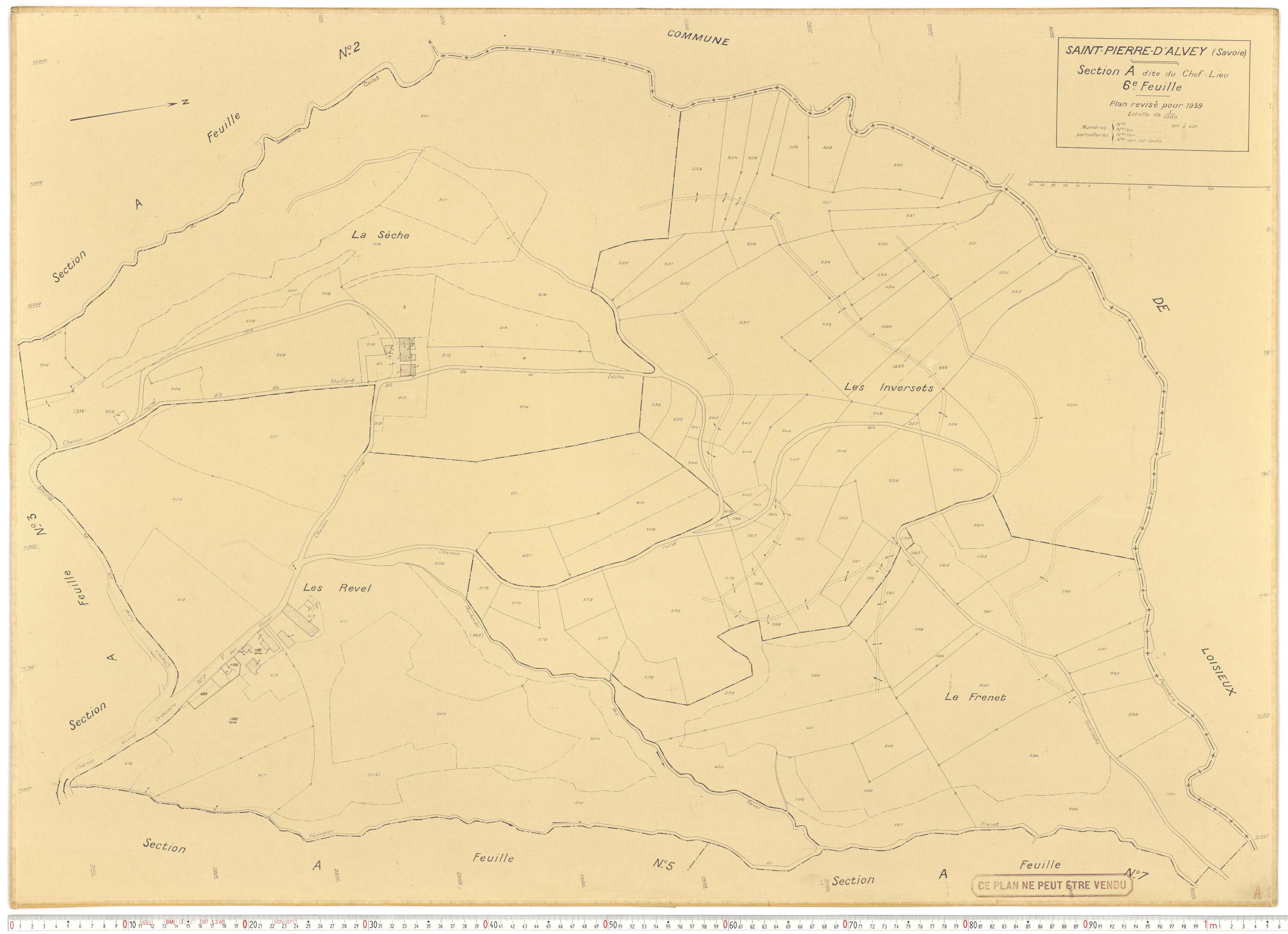 Saint-Pierre-d'Albigny - Plans cadastraux du cadastre rénové.