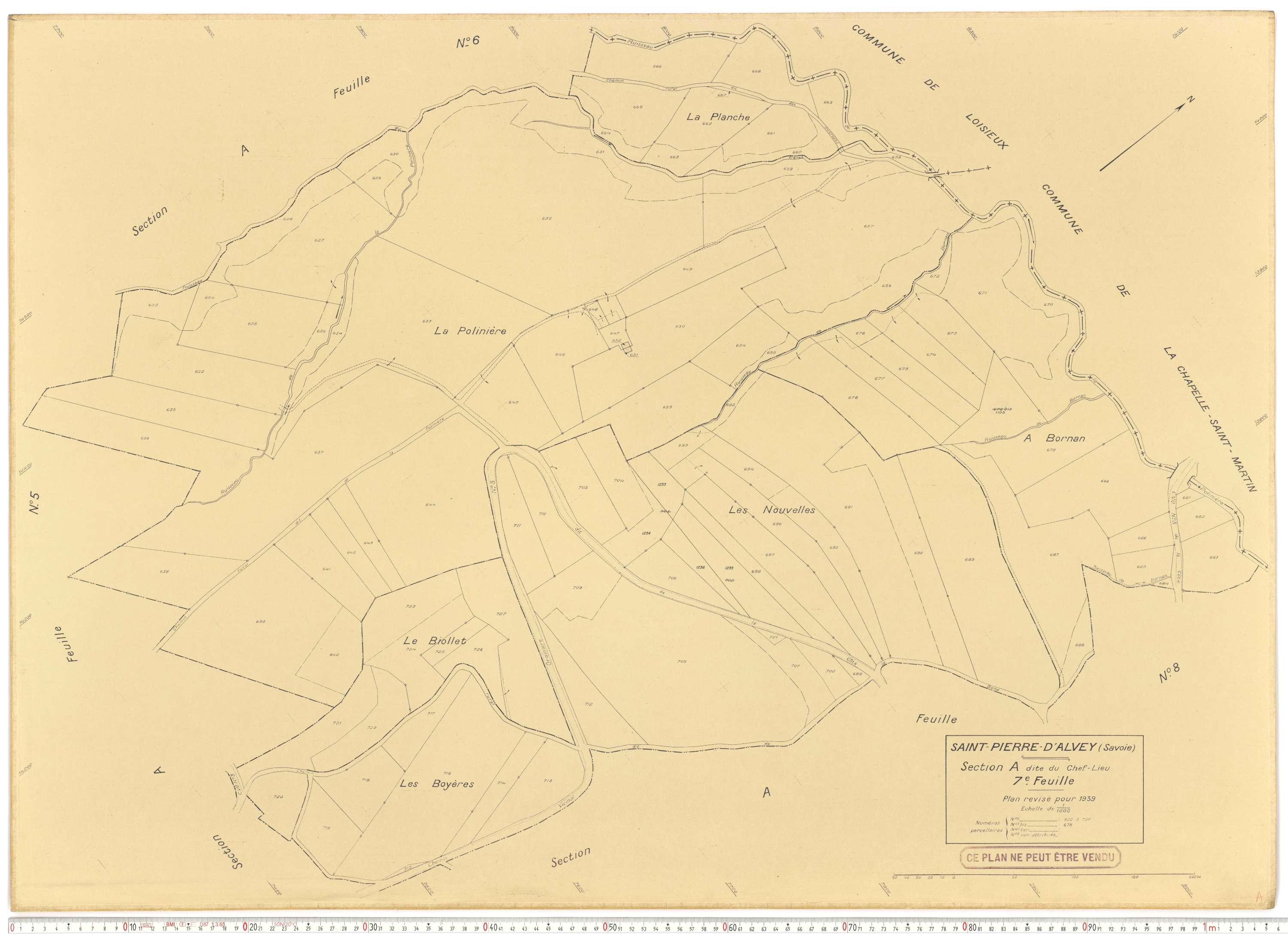 Saint-Pierre-d'Albigny - Plans cadastraux du cadastre rénové.