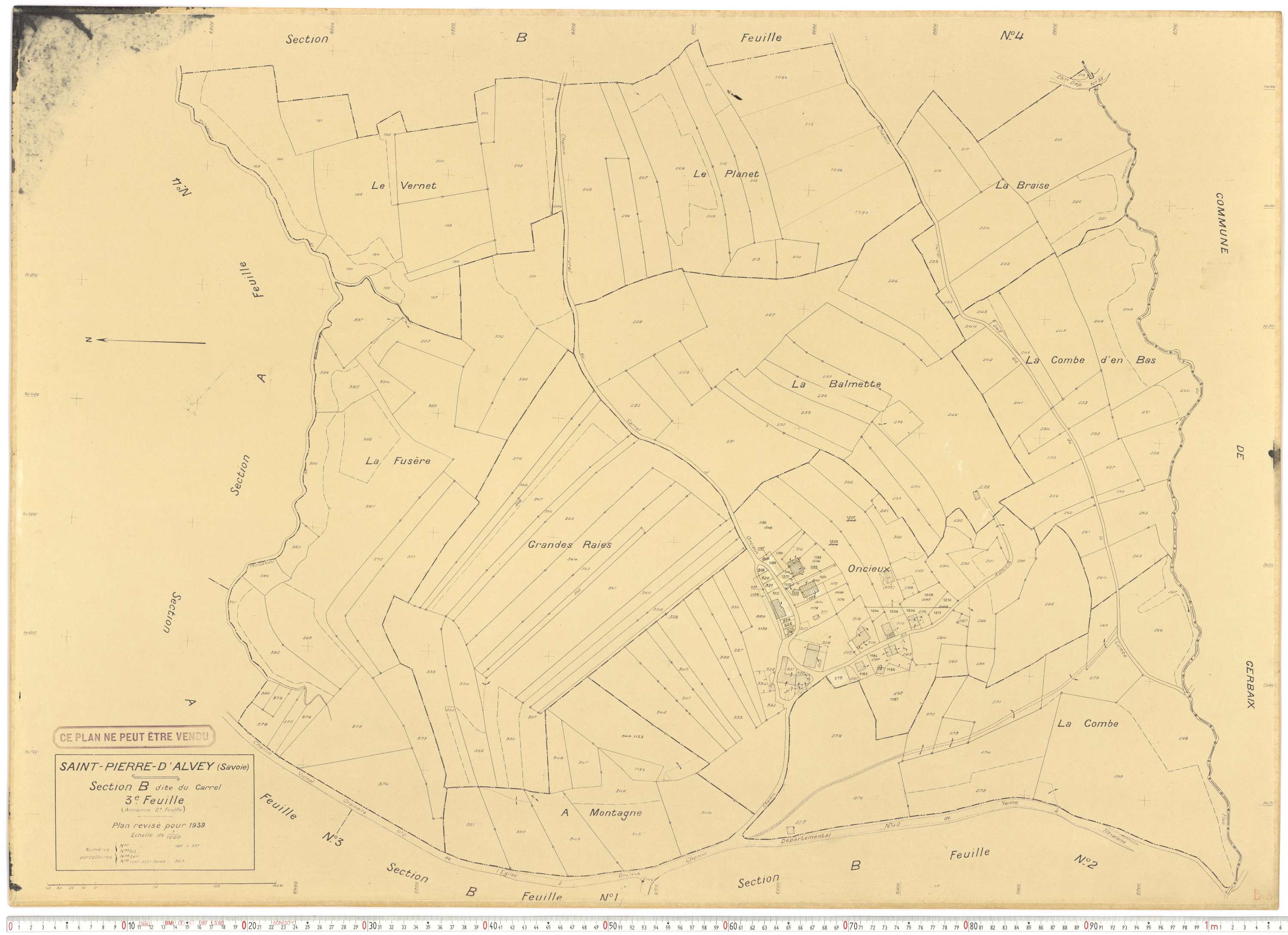Saint-Pierre-d'Albigny - Plans cadastraux du cadastre rénové.