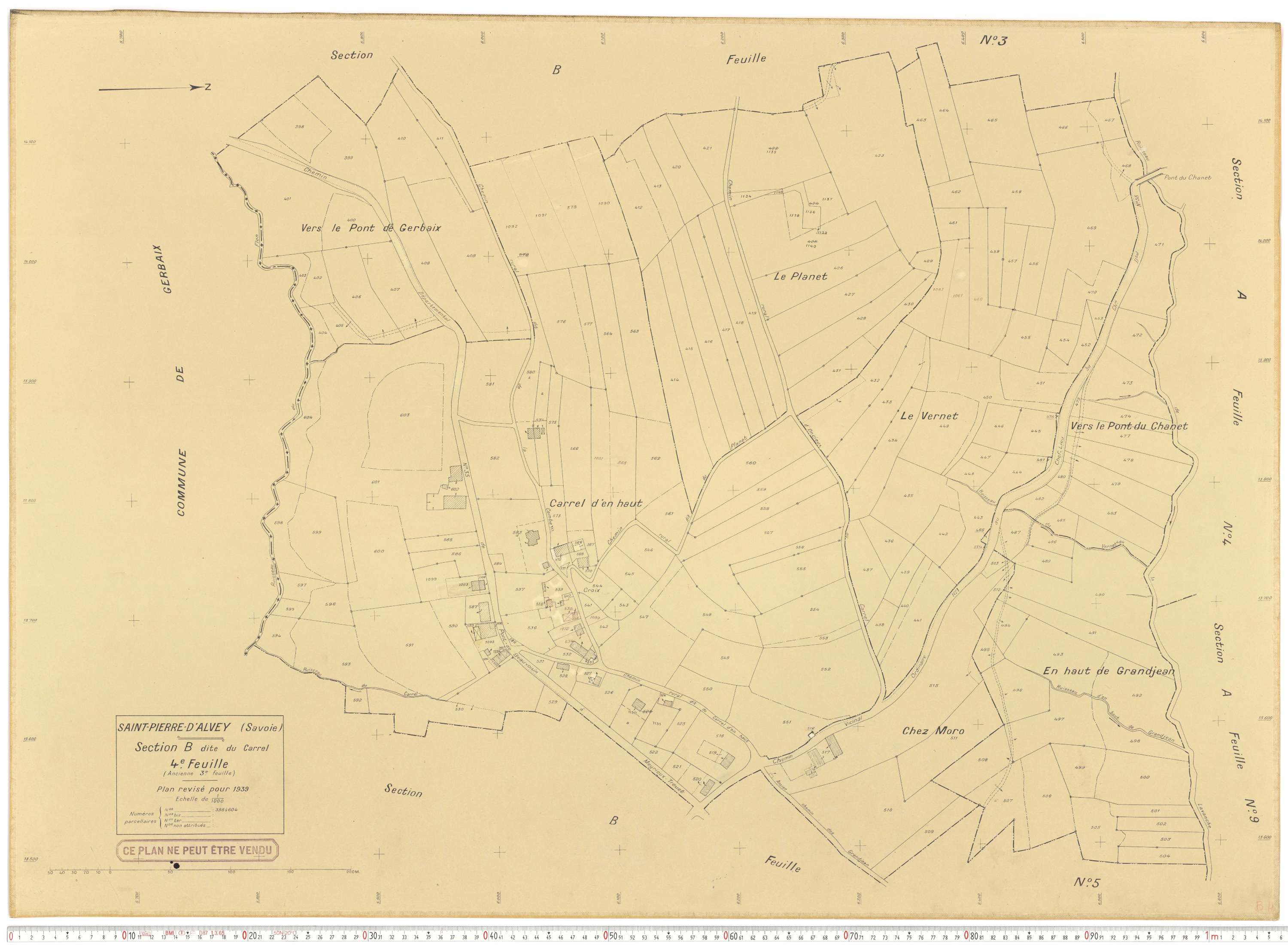 Saint-Pierre-d'Albigny - Plans cadastraux du cadastre rénové.