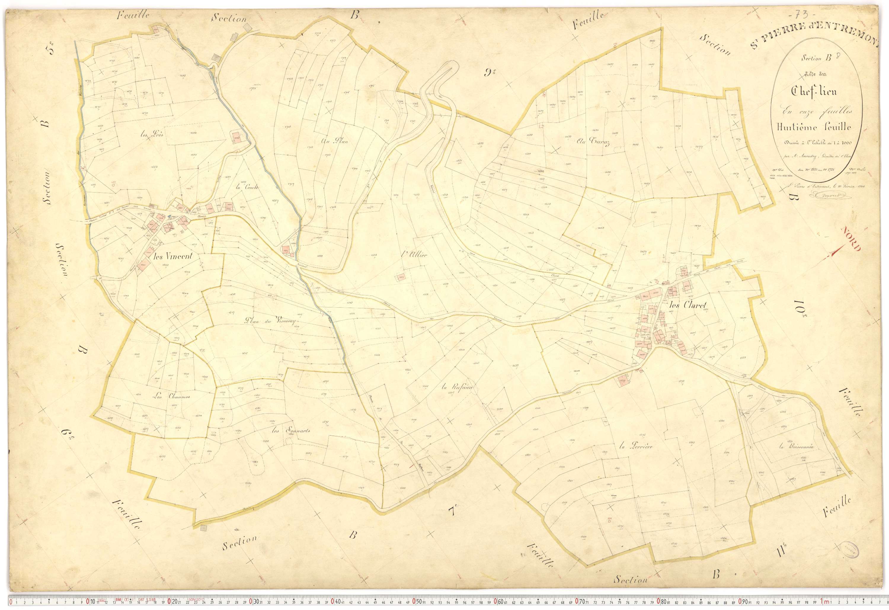 Saint-Pierre-d'Albigny - Plans cadastraux du premier cadastre français.
