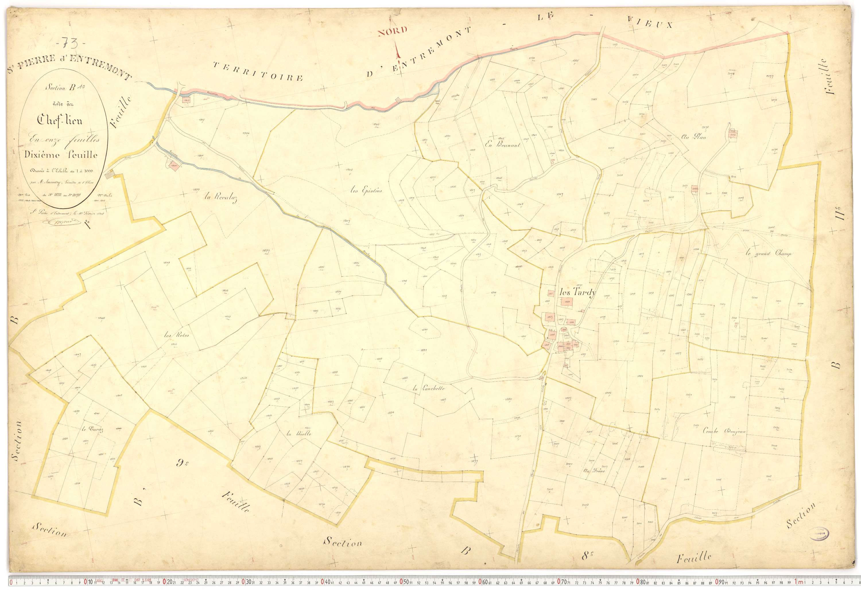 Saint-Pierre-d'Albigny - Plans cadastraux du premier cadastre français.
