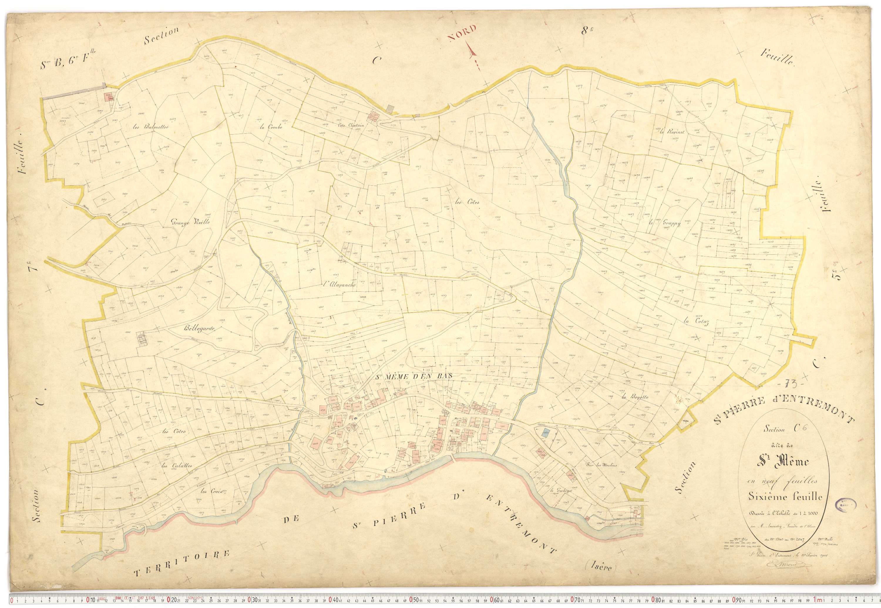 Saint-Pierre-d'Albigny - Plans cadastraux du premier cadastre français.