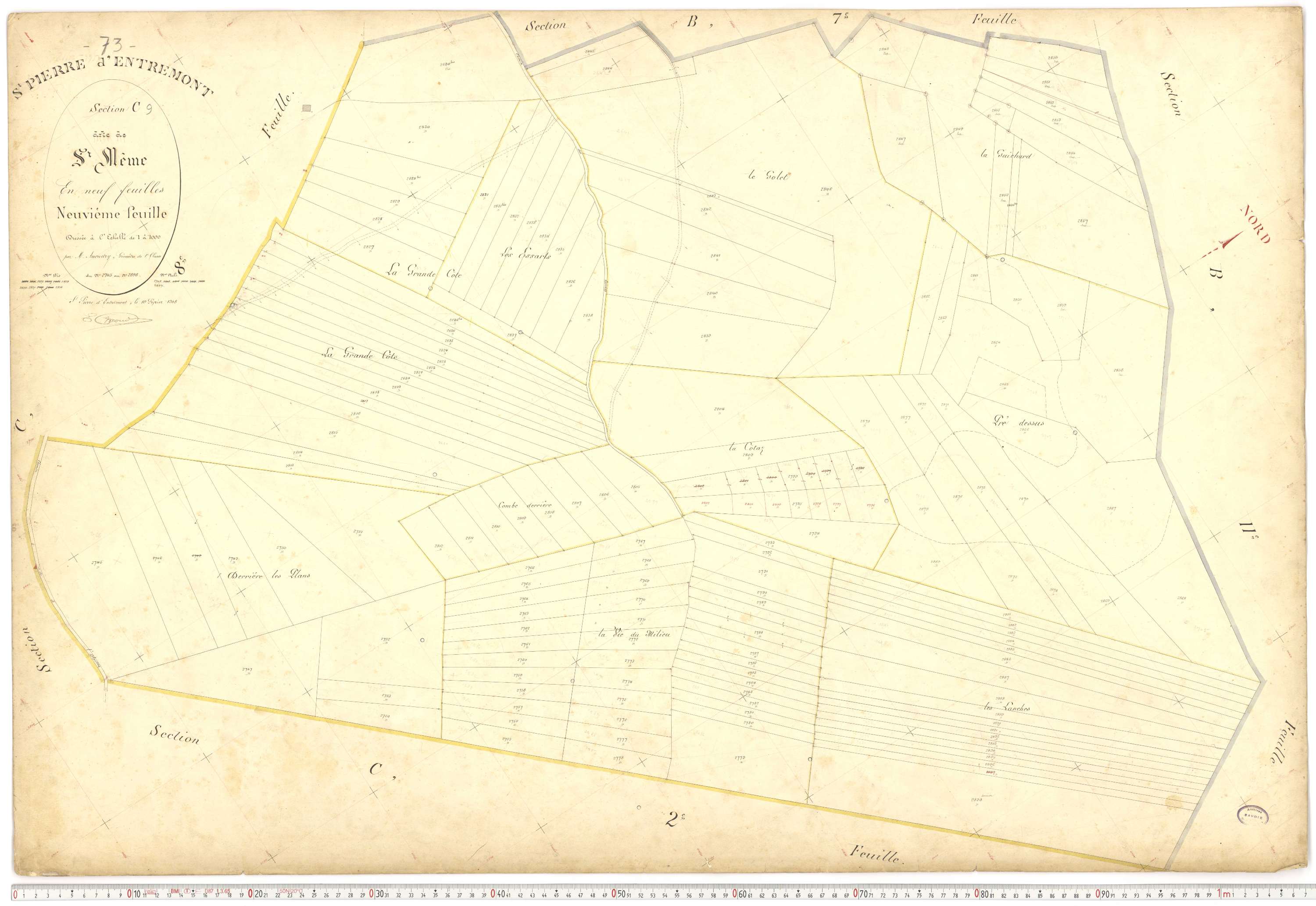 Saint-Pierre-d'Albigny - Plans cadastraux du premier cadastre français.