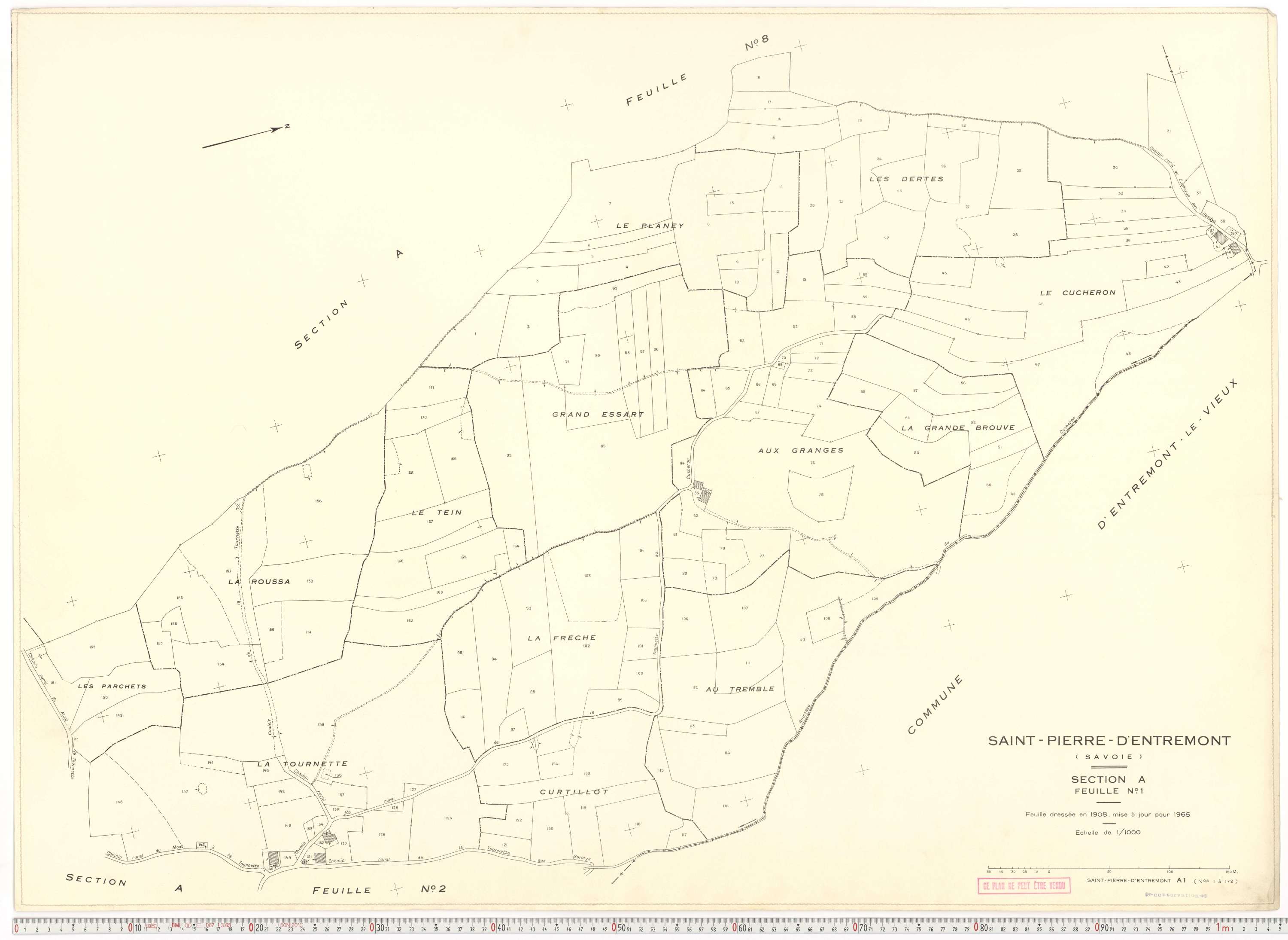Saint-Pierre-d'Albigny - Plans cadastraux du cadastre rénové.