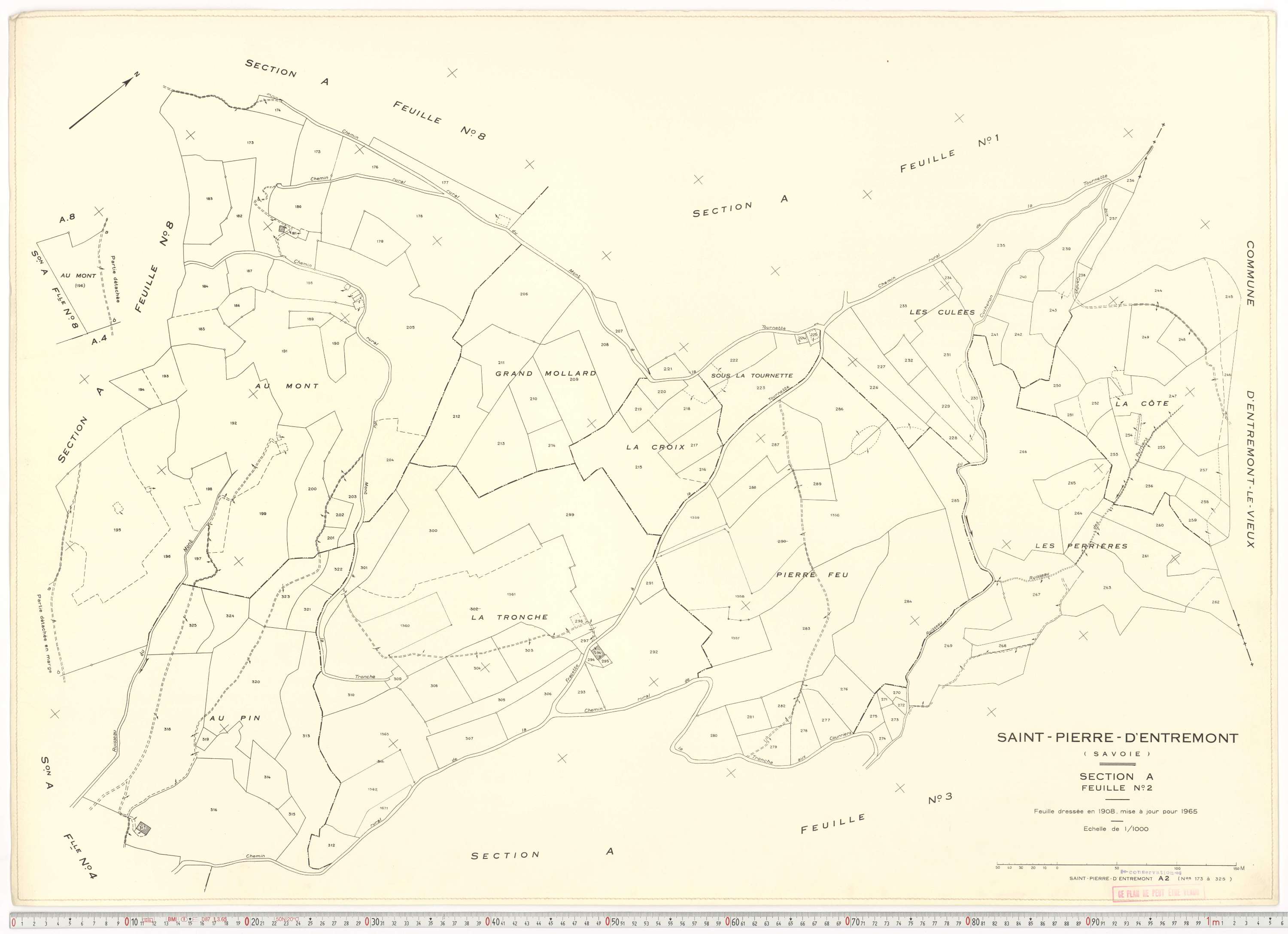 Saint-Pierre-d'Albigny - Plans cadastraux du cadastre rénové.