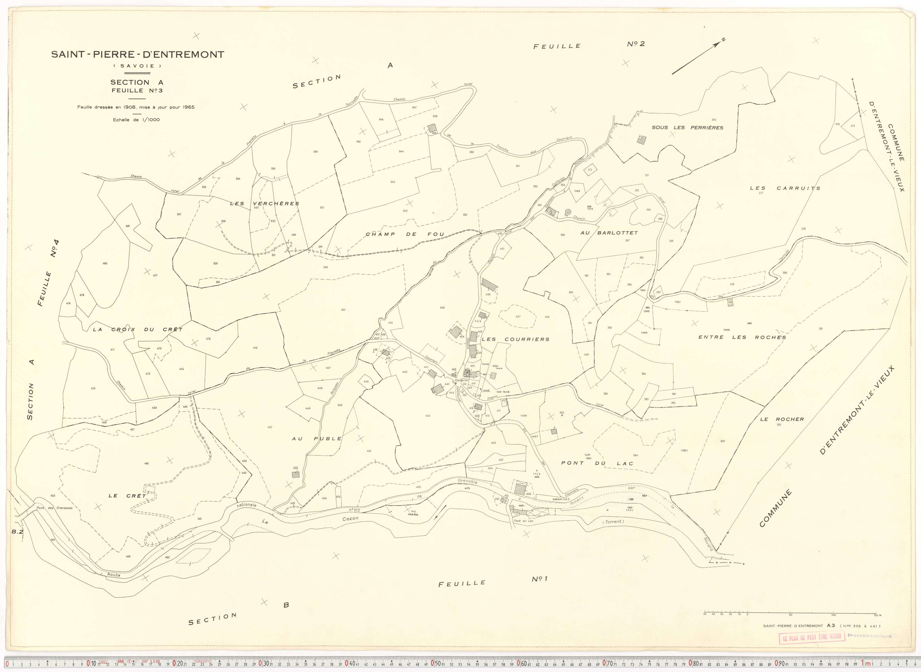 Saint-Pierre-d'Albigny - Plans cadastraux du cadastre rénové.