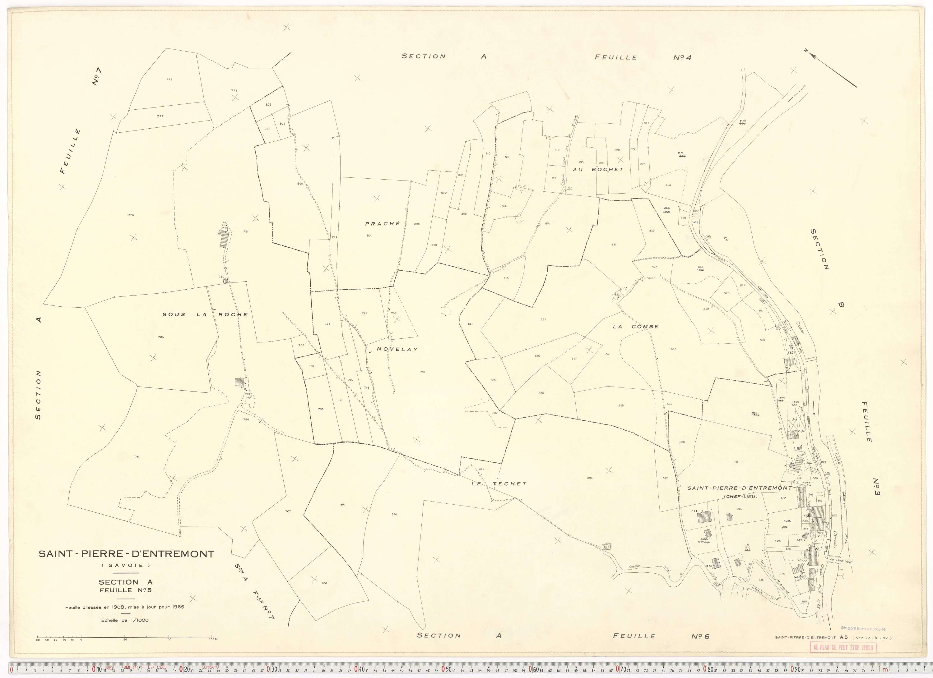Saint-Pierre-d'Albigny - Plans cadastraux du cadastre rénové.