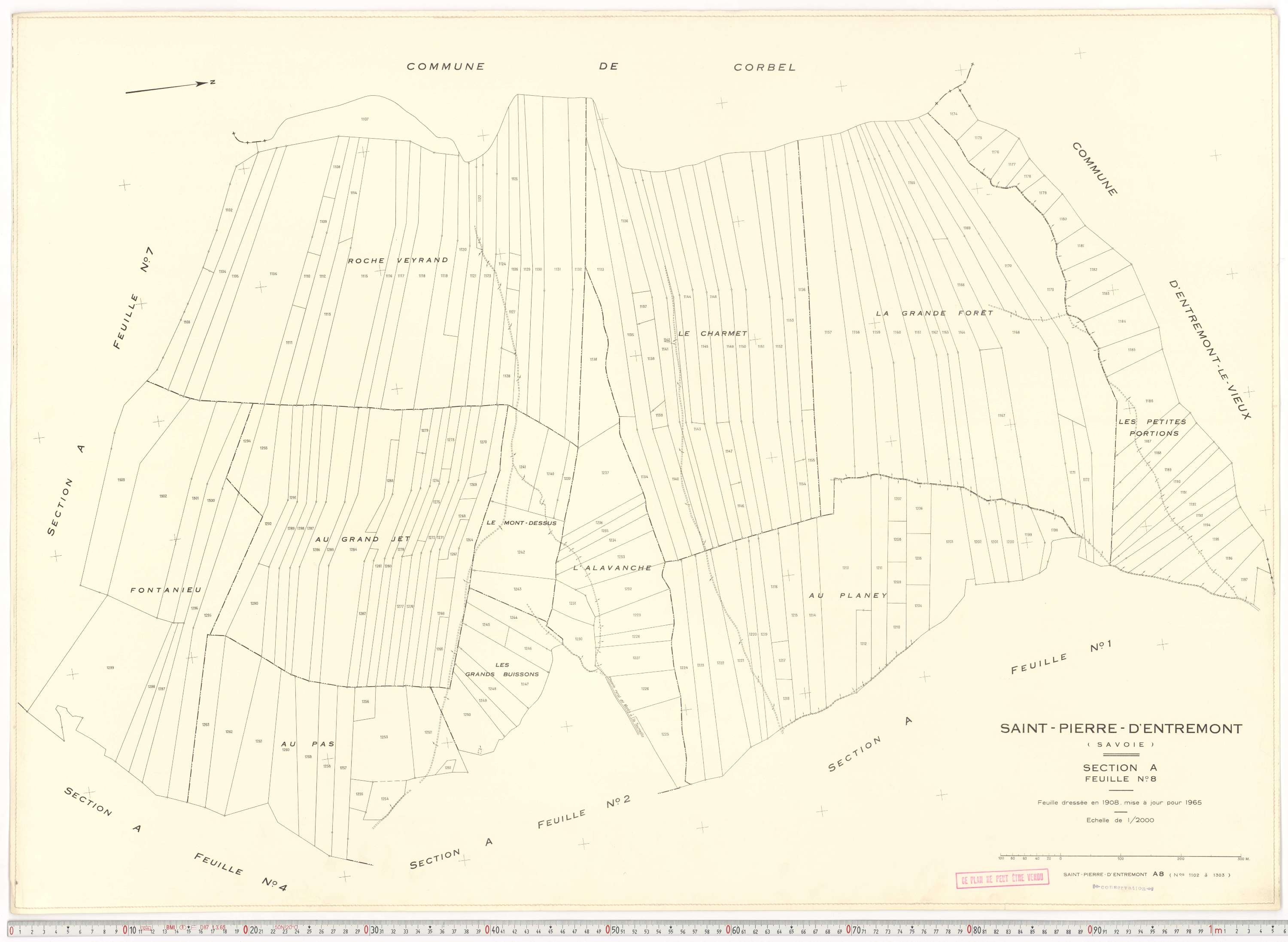 Saint-Pierre-d'Albigny - Plans cadastraux du cadastre rénové.