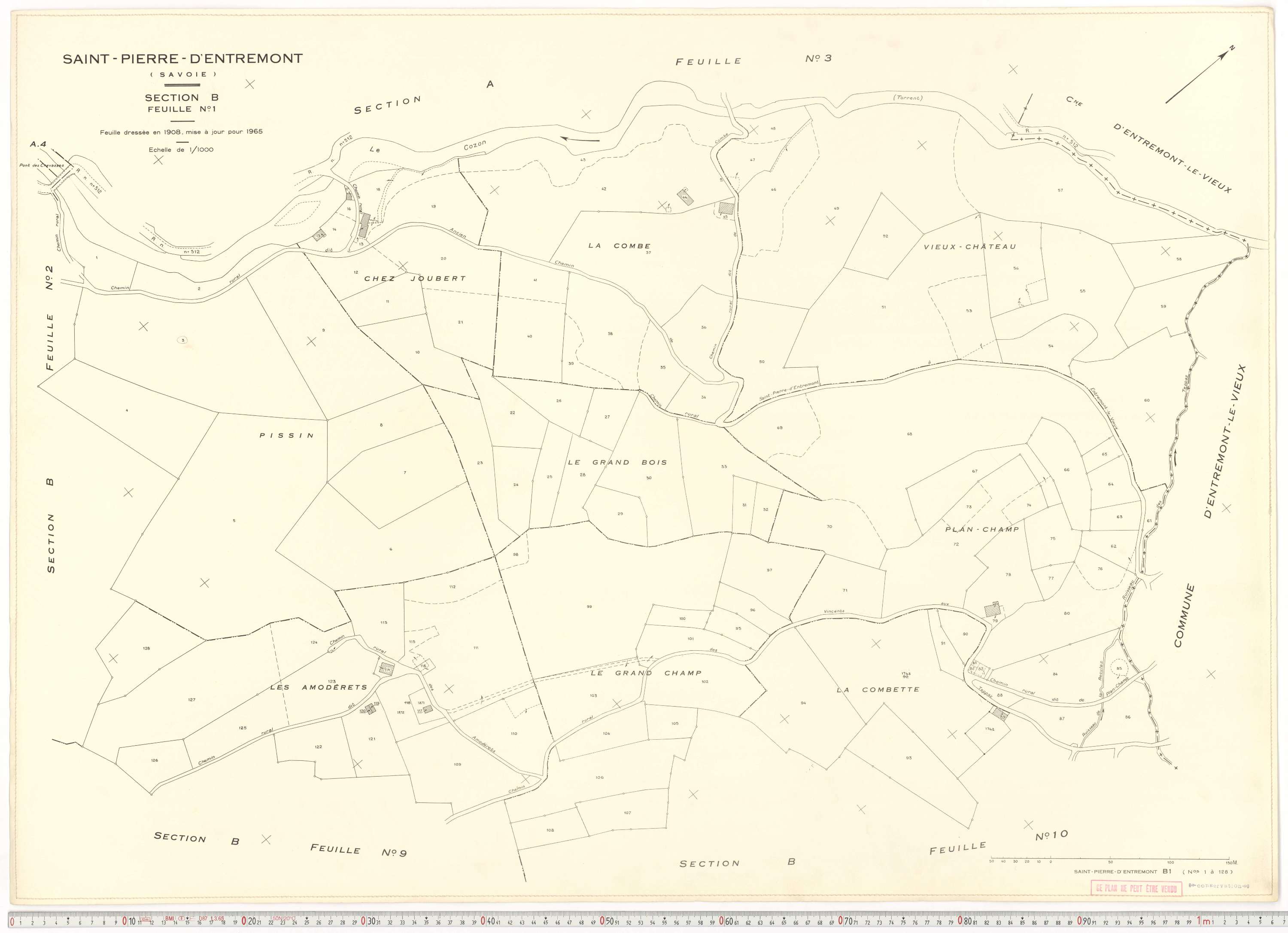 Saint-Pierre-d'Albigny - Plans cadastraux du cadastre rénové.