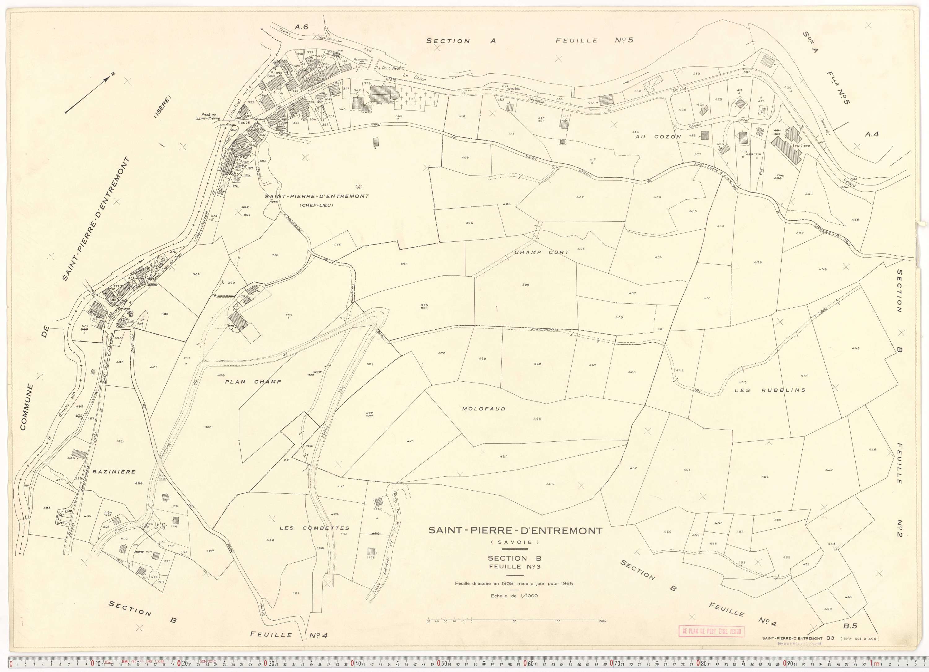 Saint-Pierre-d'Albigny - Plans cadastraux du cadastre rénové.