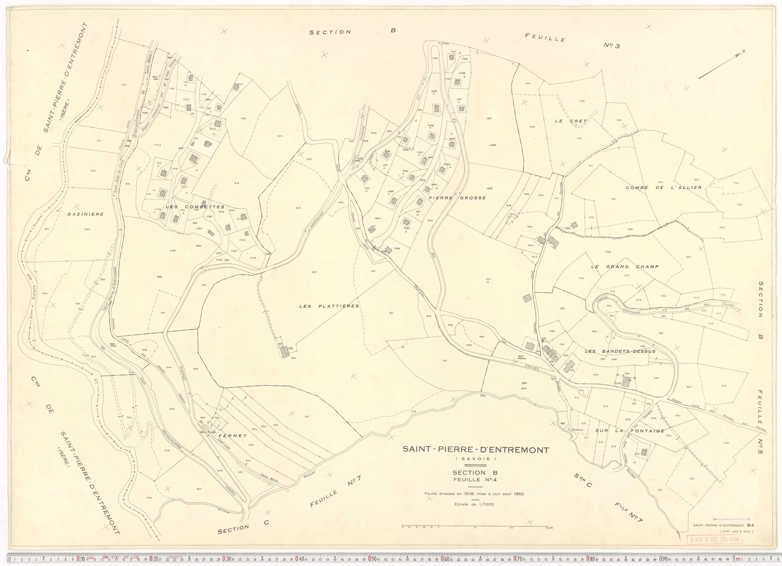 Saint-Pierre-d'Albigny - Plans cadastraux du cadastre rénové.
