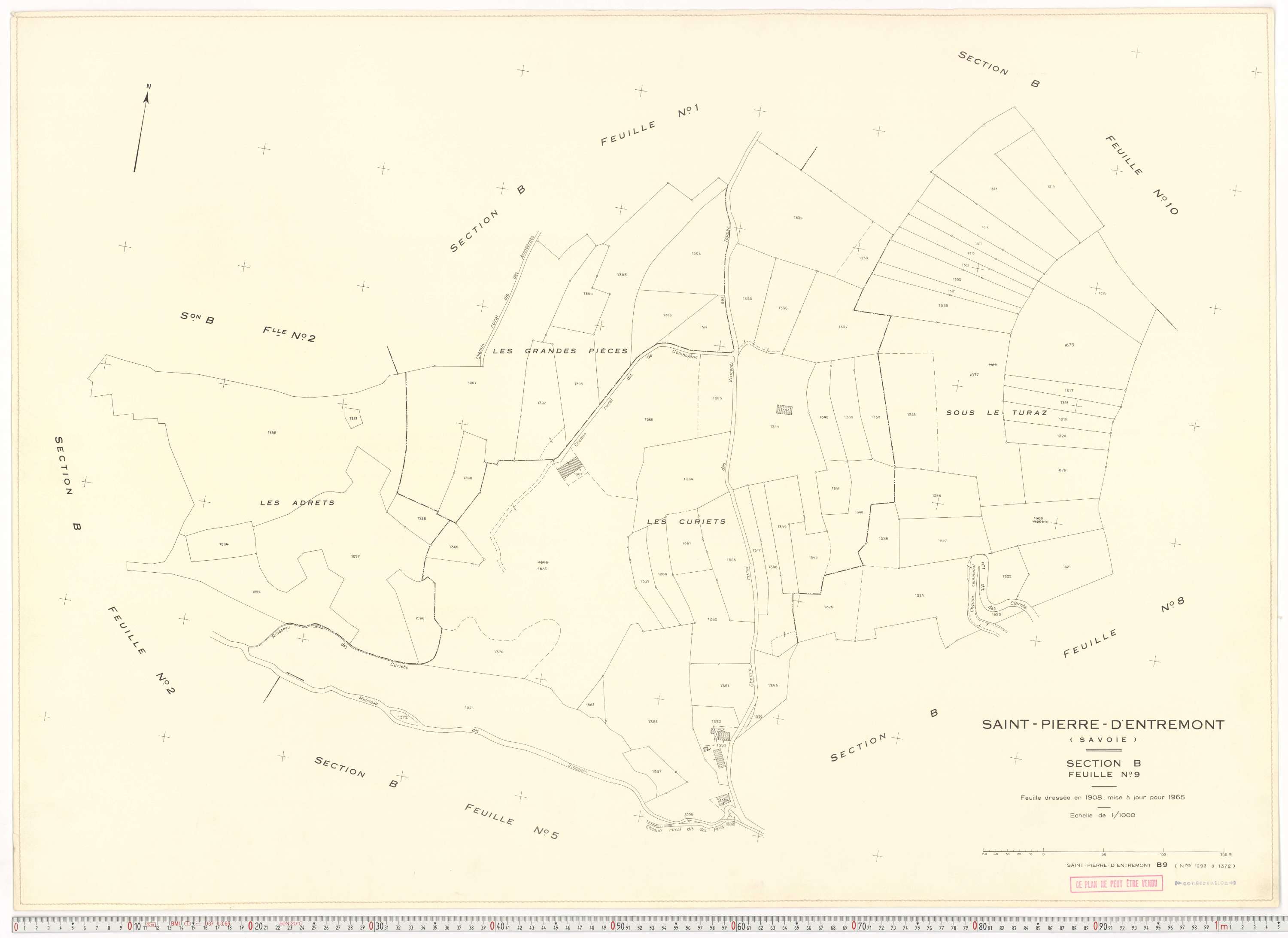 Saint-Pierre-d'Albigny - Plans cadastraux du cadastre rénové.