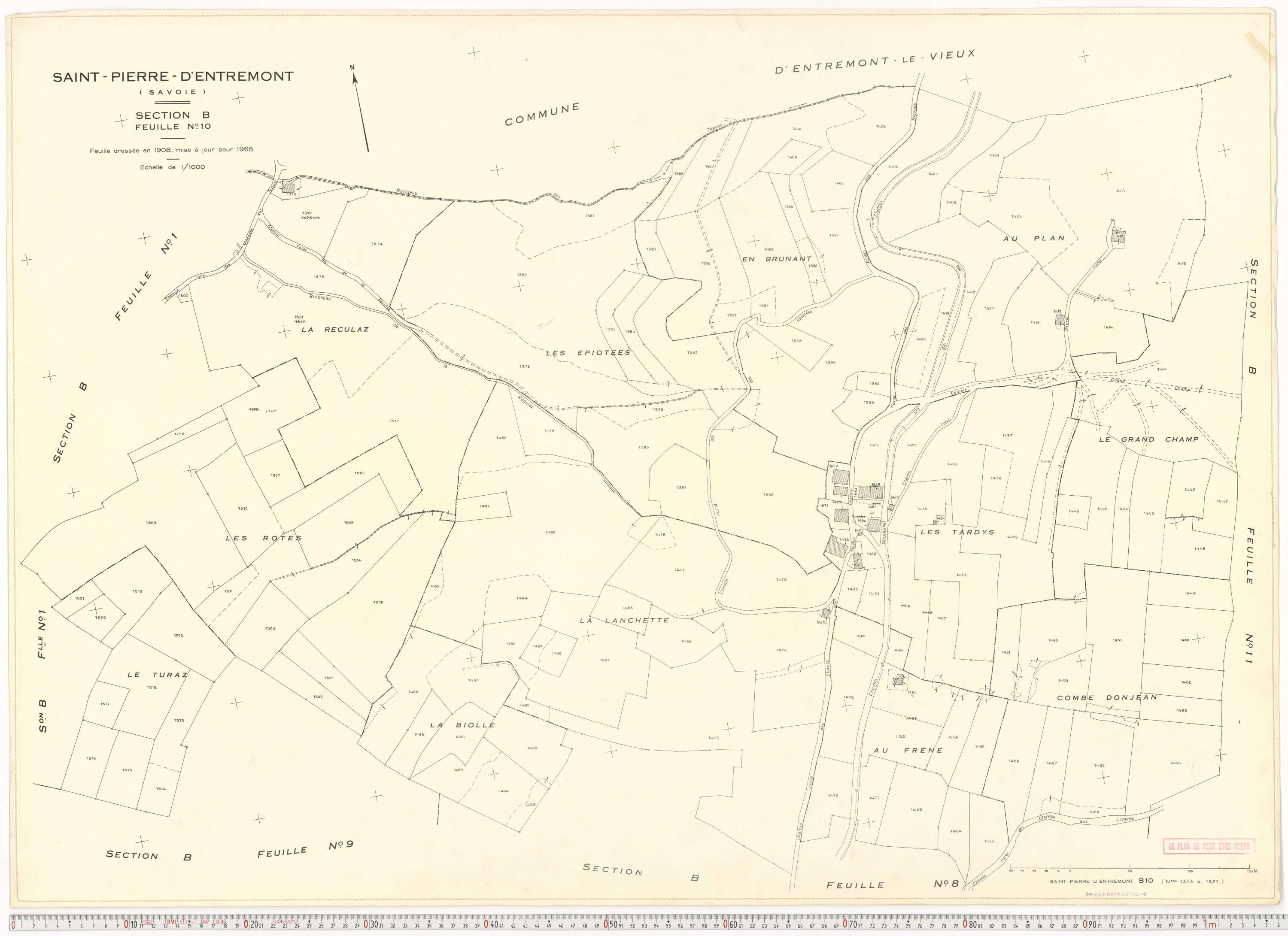 Saint-Pierre-d'Albigny - Plans cadastraux du cadastre rénové.