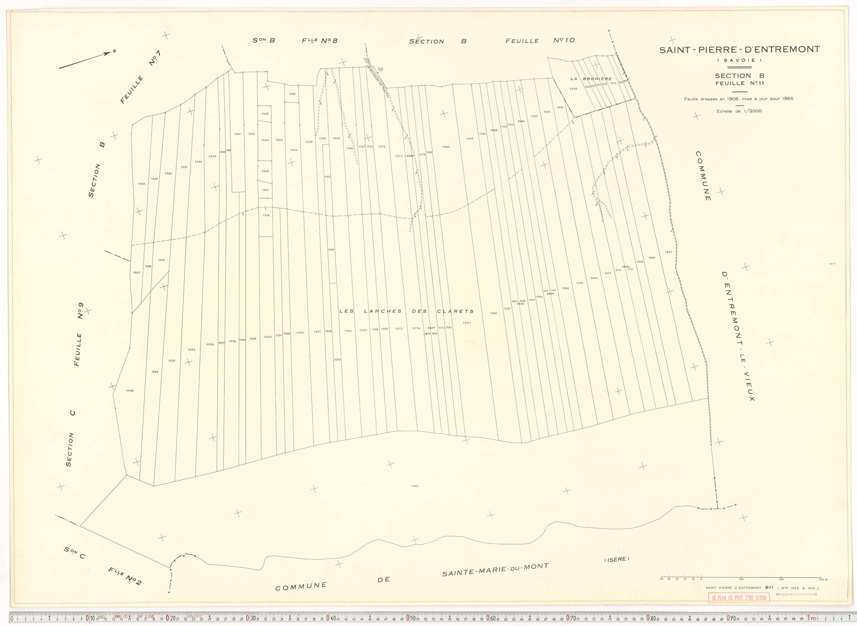 Saint-Pierre-d'Albigny - Plans cadastraux du cadastre rénové.