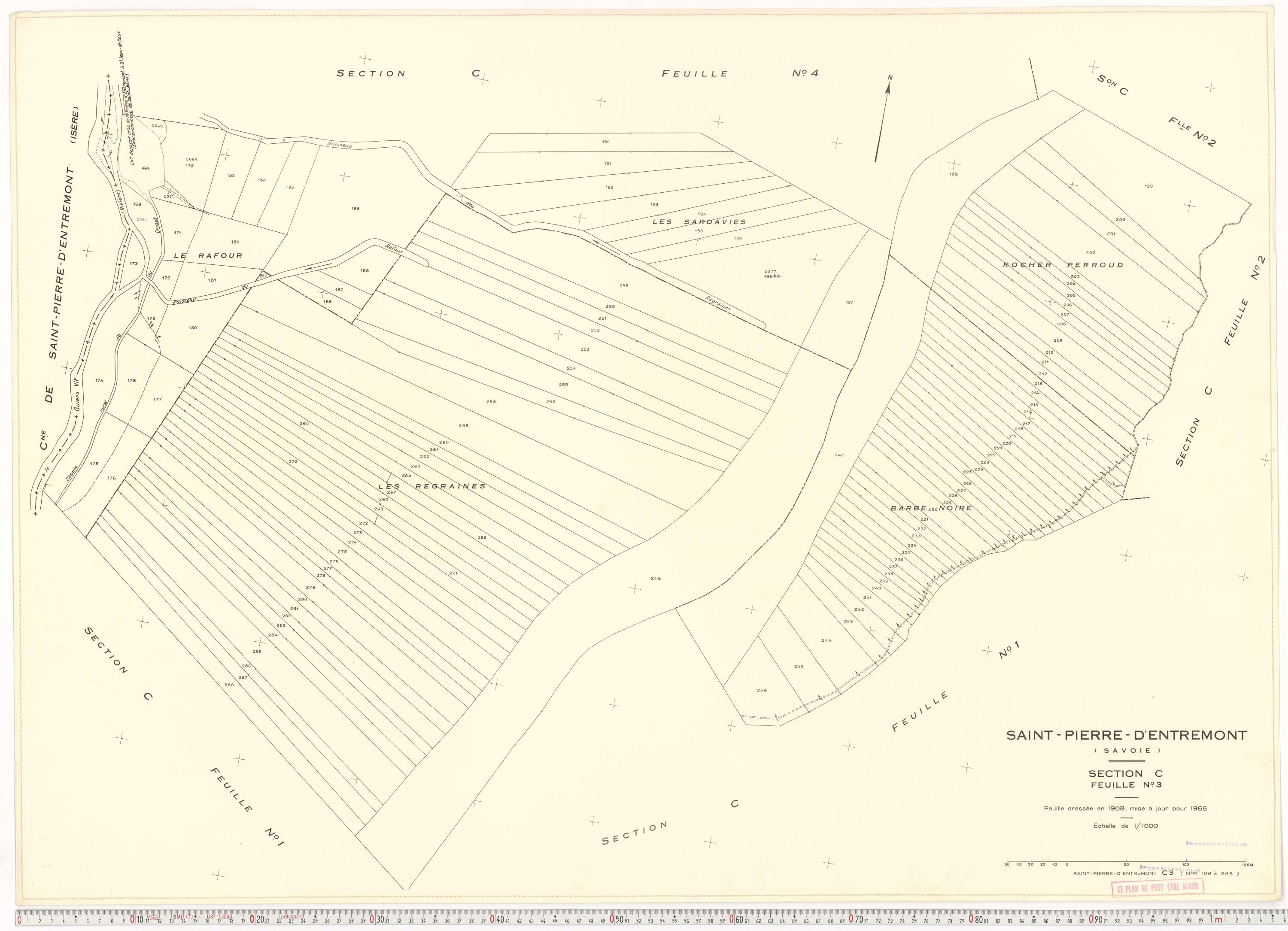 Saint-Pierre-d'Albigny - Plans cadastraux du cadastre rénové.
