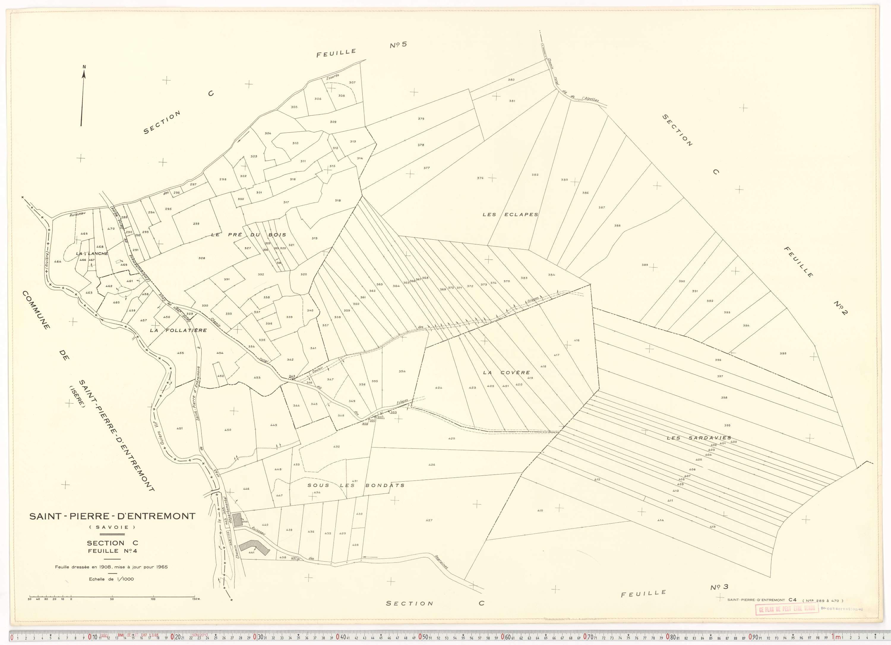 Saint-Pierre-d'Albigny - Plans cadastraux du cadastre rénové.