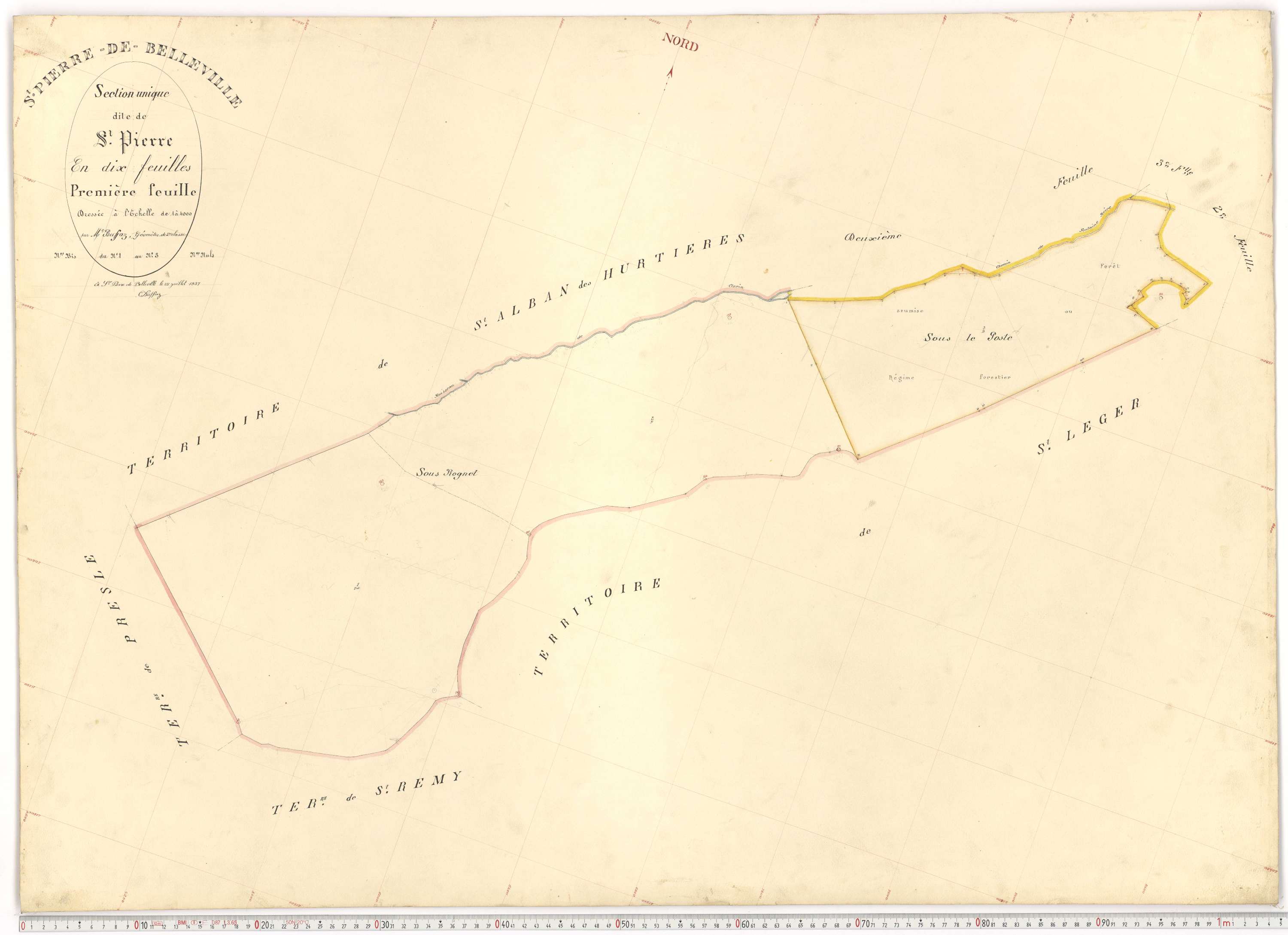 Saint-Pierre-de-Belleville - Plans cadastraux du premier cadastre français.
