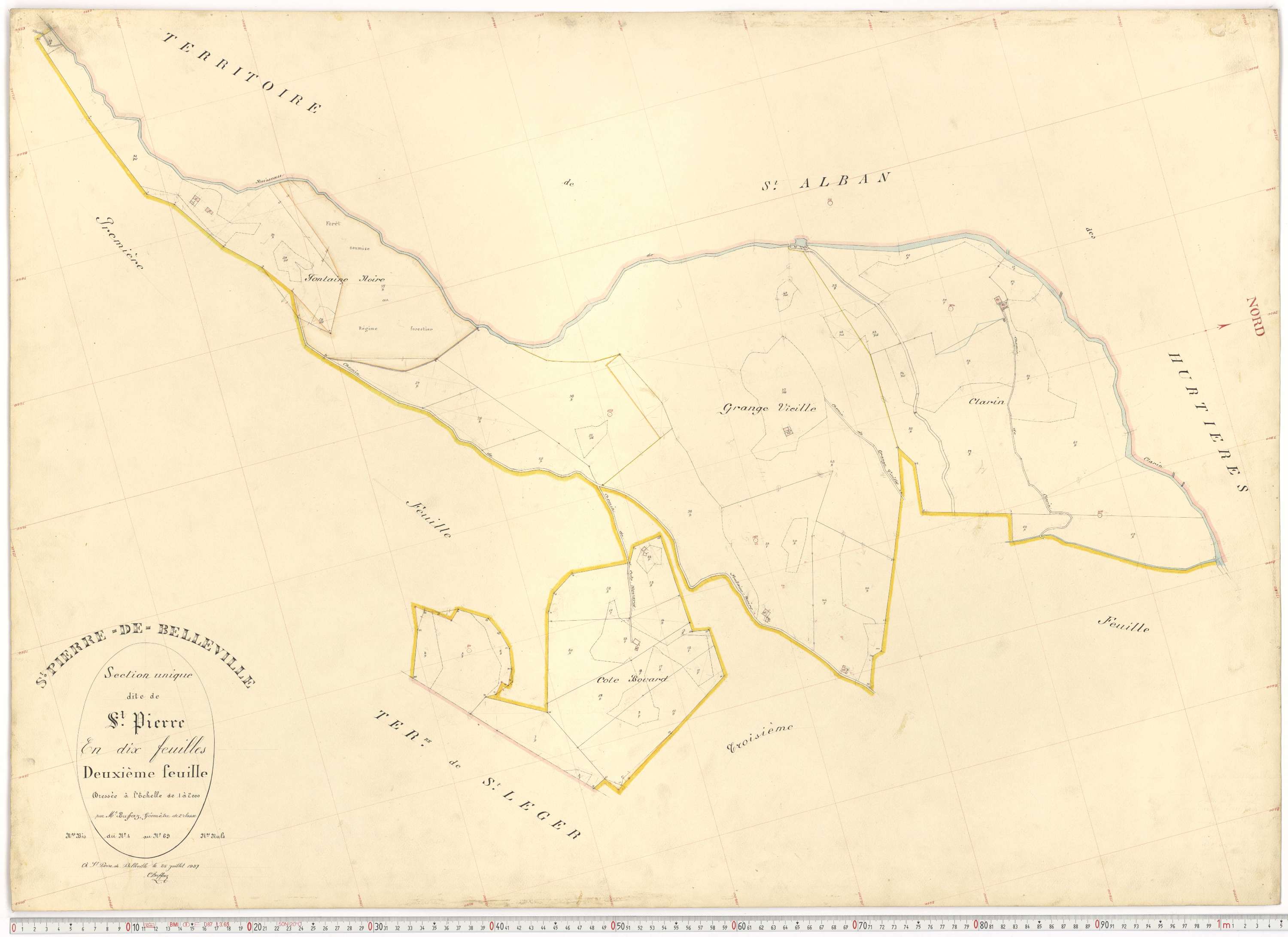 Saint-Pierre-de-Belleville - Plans cadastraux du premier cadastre français.