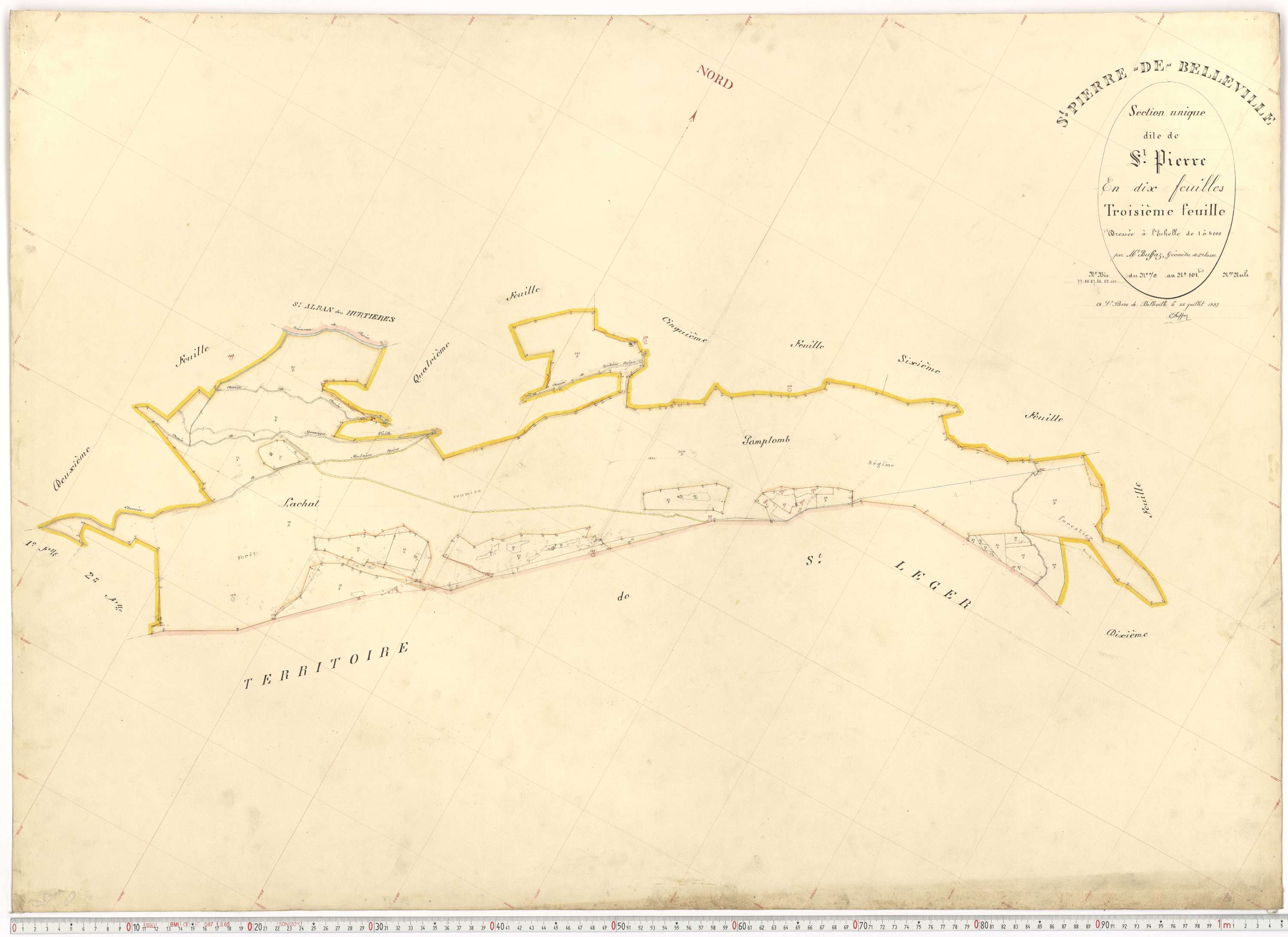 Saint-Pierre-de-Belleville - Plans cadastraux du premier cadastre français.