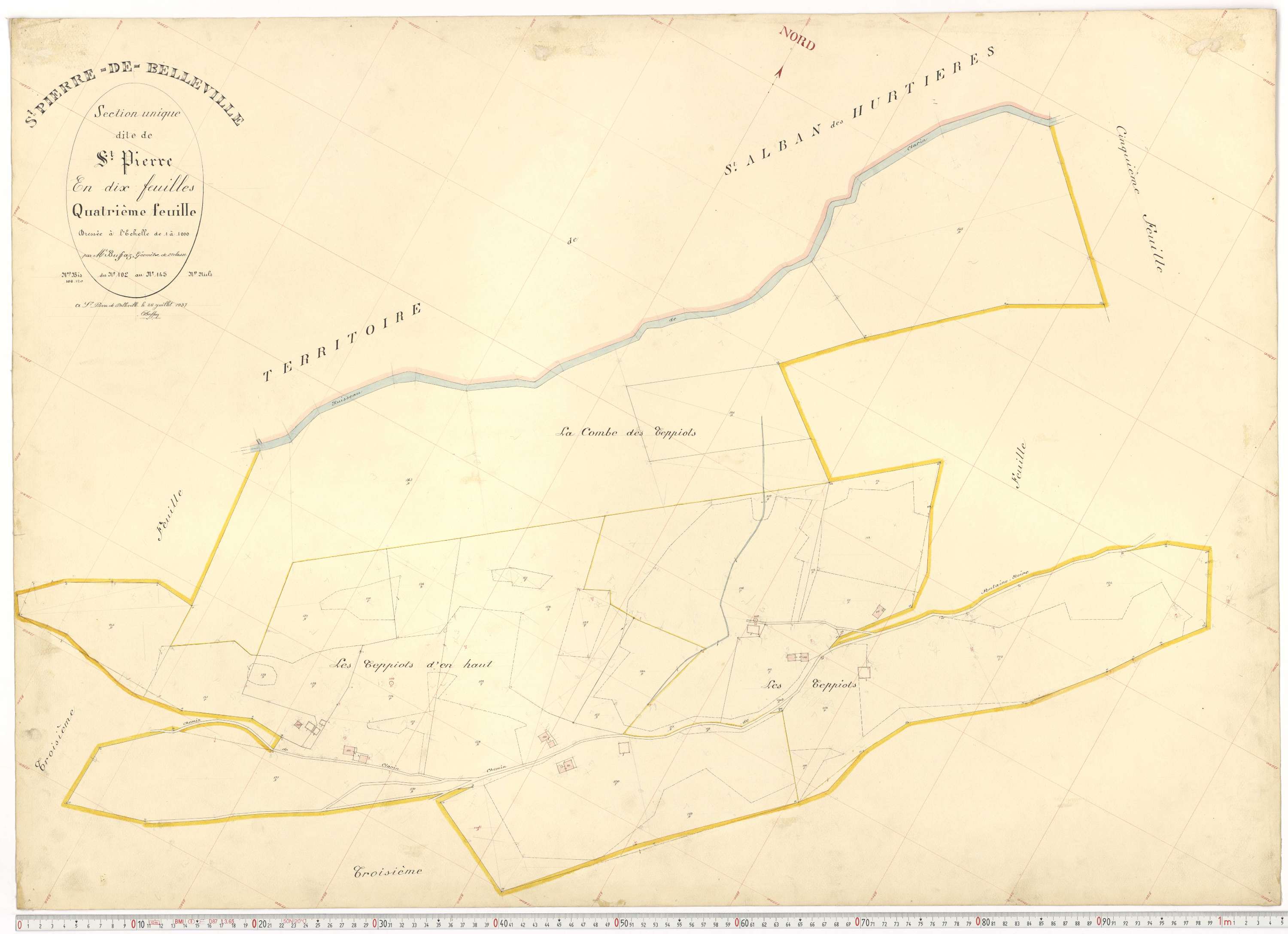 Saint-Pierre-de-Belleville - Plans cadastraux du premier cadastre français.