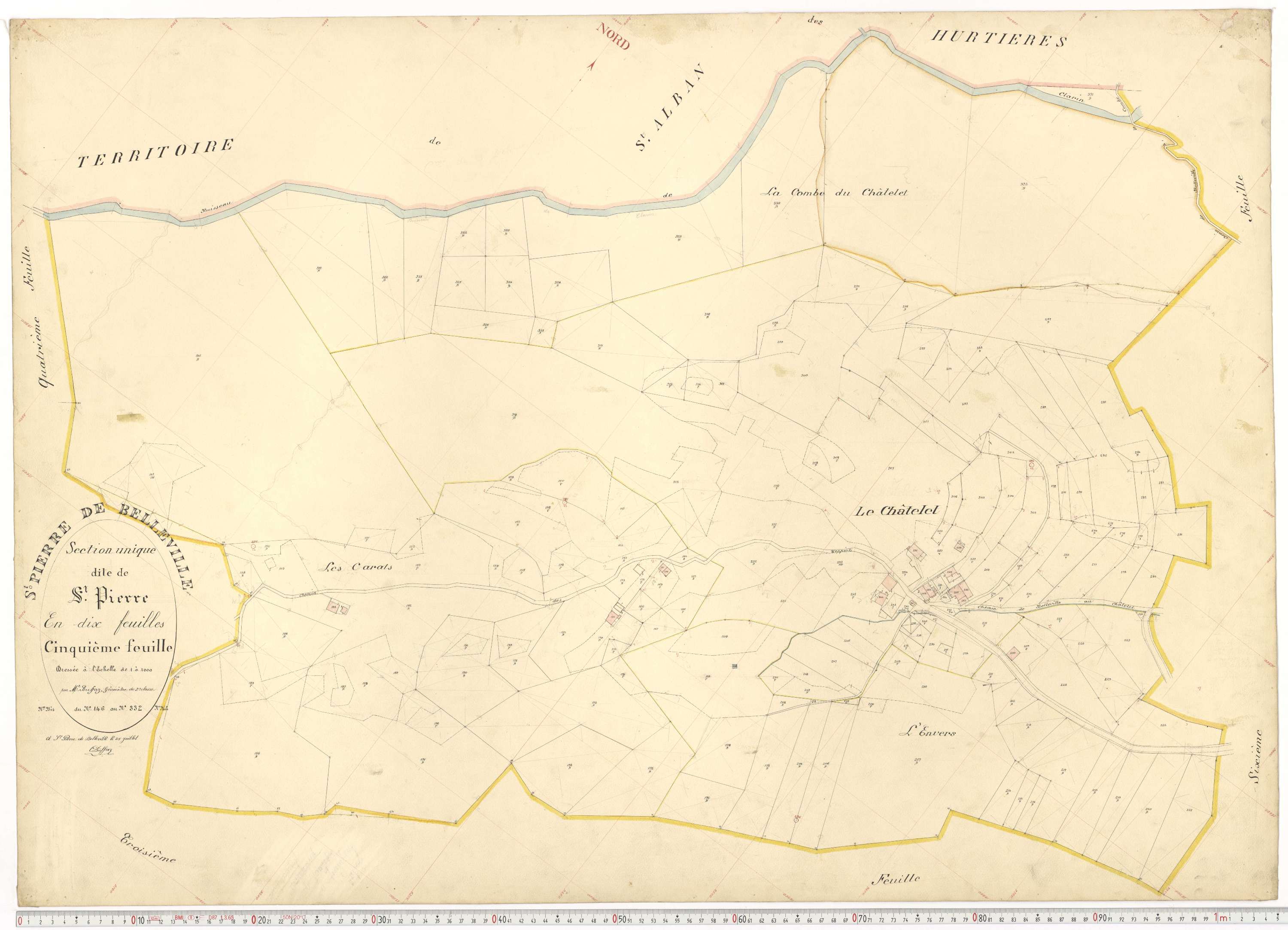 Saint-Pierre-de-Belleville - Plans cadastraux du premier cadastre français.