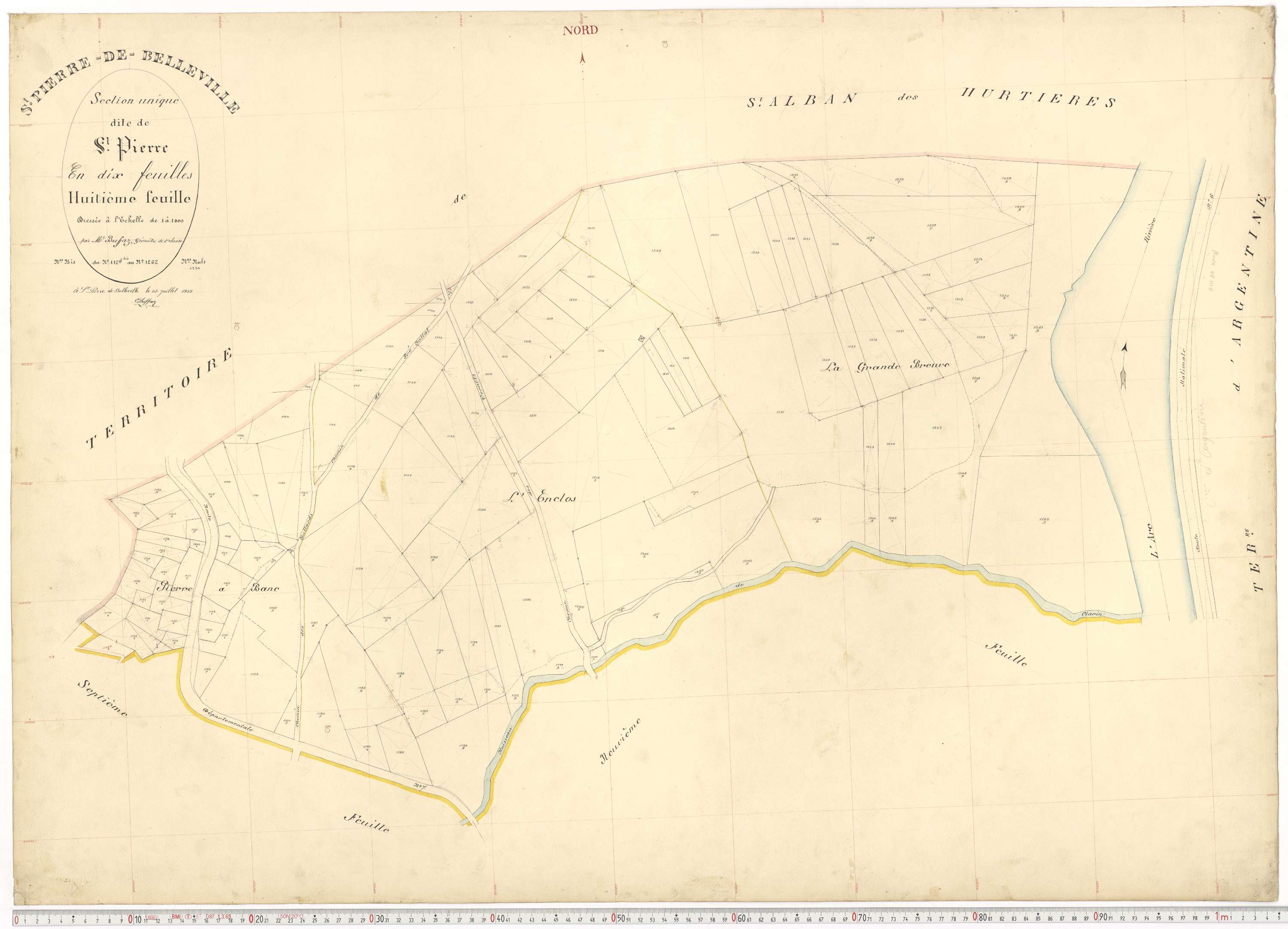 Saint-Pierre-de-Belleville - Plans cadastraux du premier cadastre français.