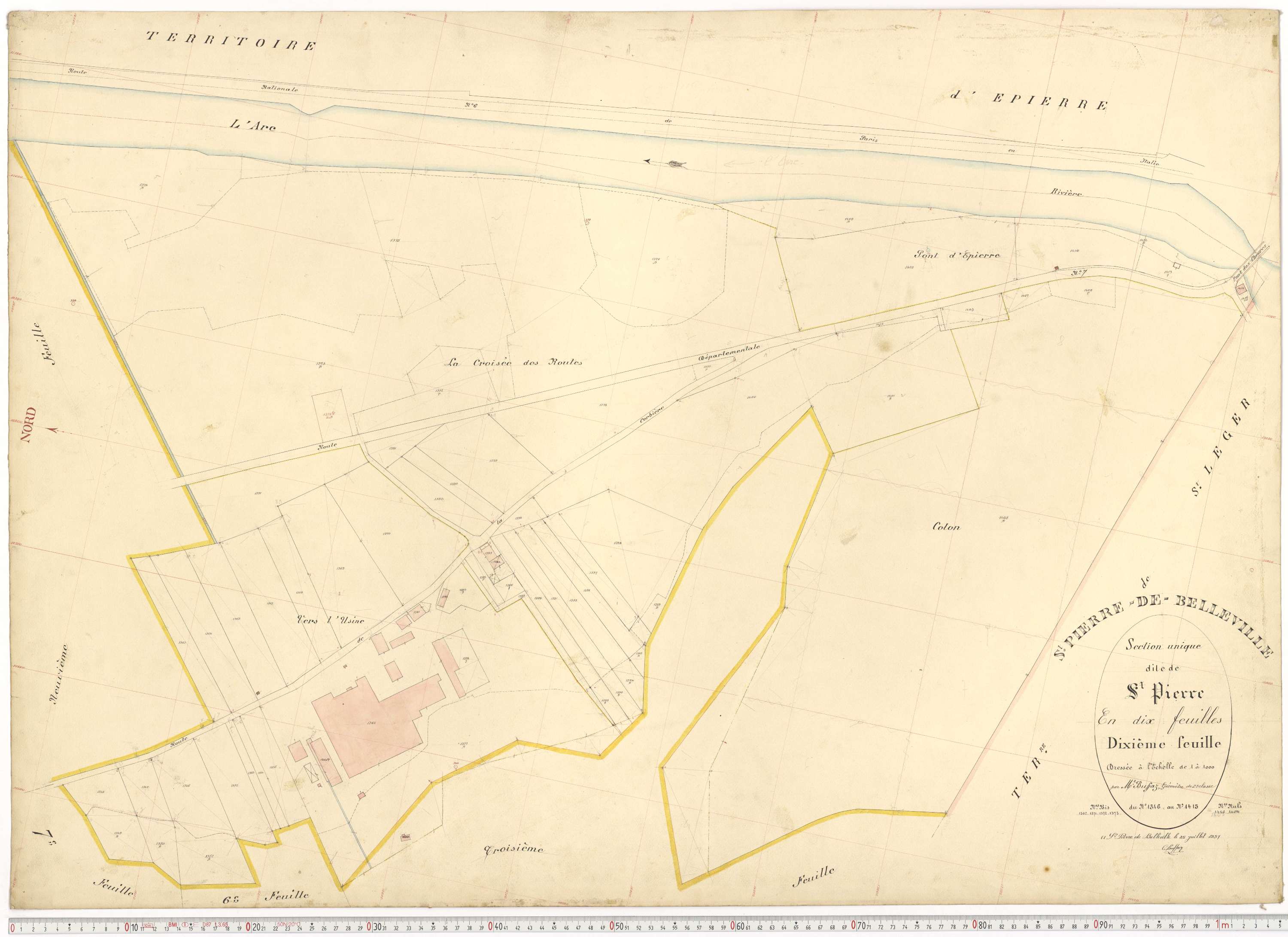 Saint-Pierre-de-Belleville - Plans cadastraux du premier cadastre français.