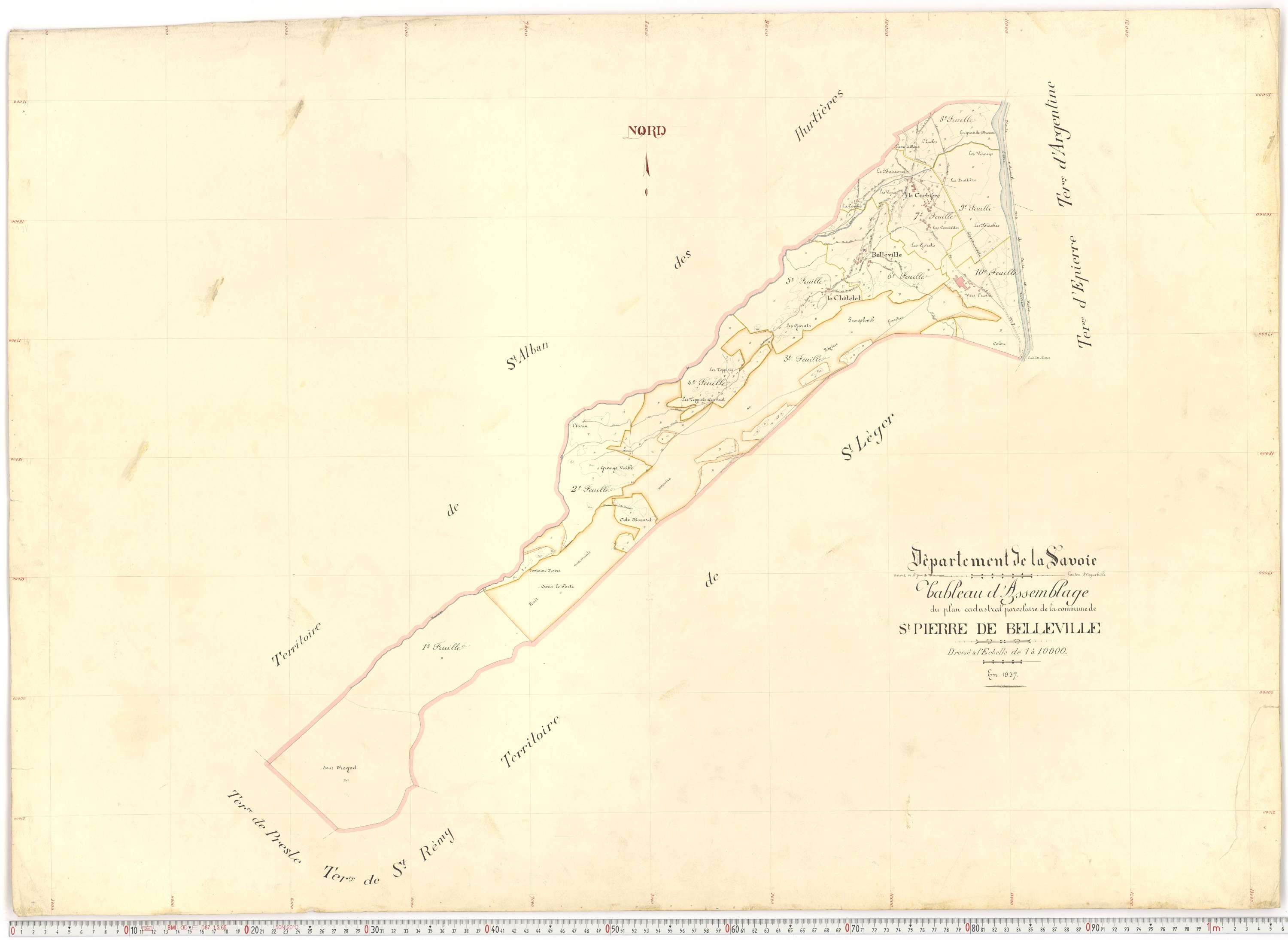 Saint-Pierre-de-Belleville - Plans cadastraux du premier cadastre français.