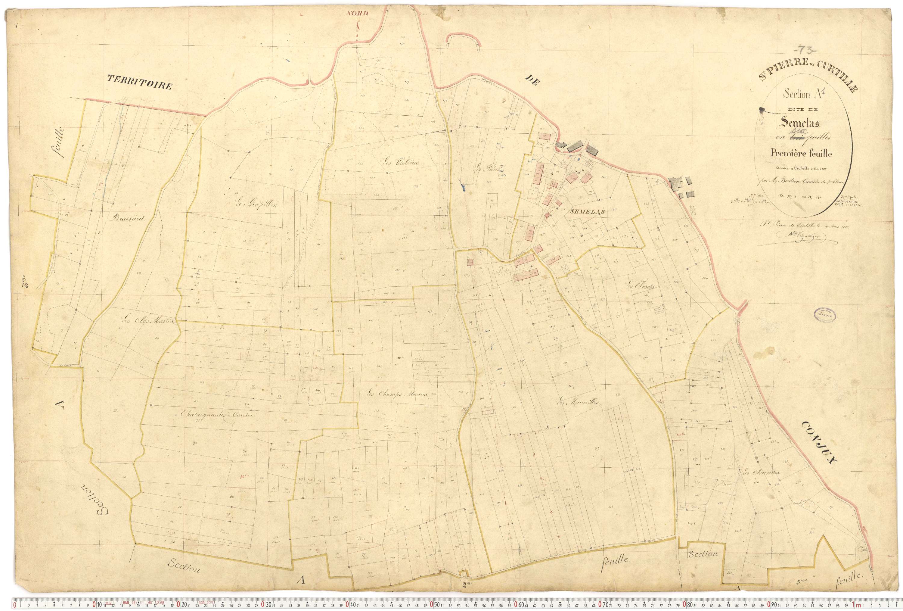 Saint-Pierre-de-Curtille - Plans cadastraux du premier cadastre français.