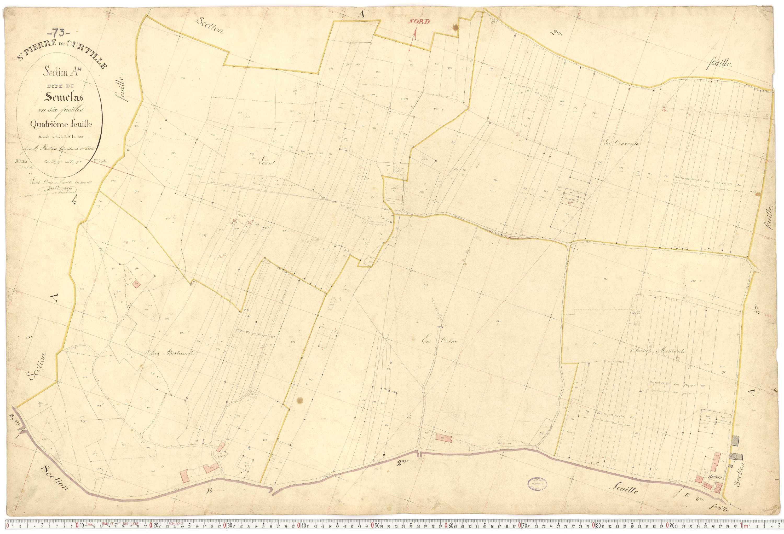 Saint-Pierre-de-Curtille - Plans cadastraux du premier cadastre français.