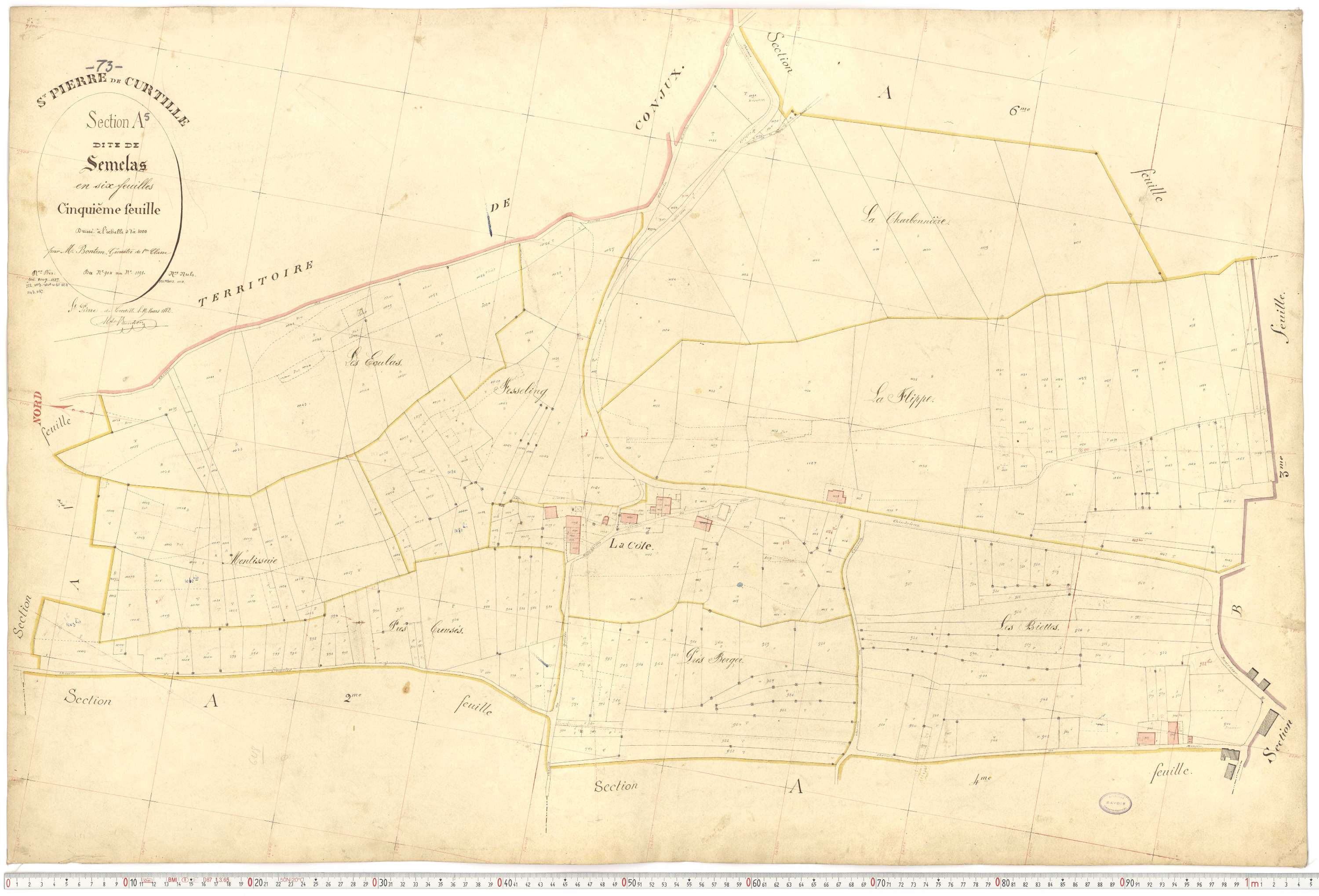 Saint-Pierre-de-Curtille - Plans cadastraux du premier cadastre français.