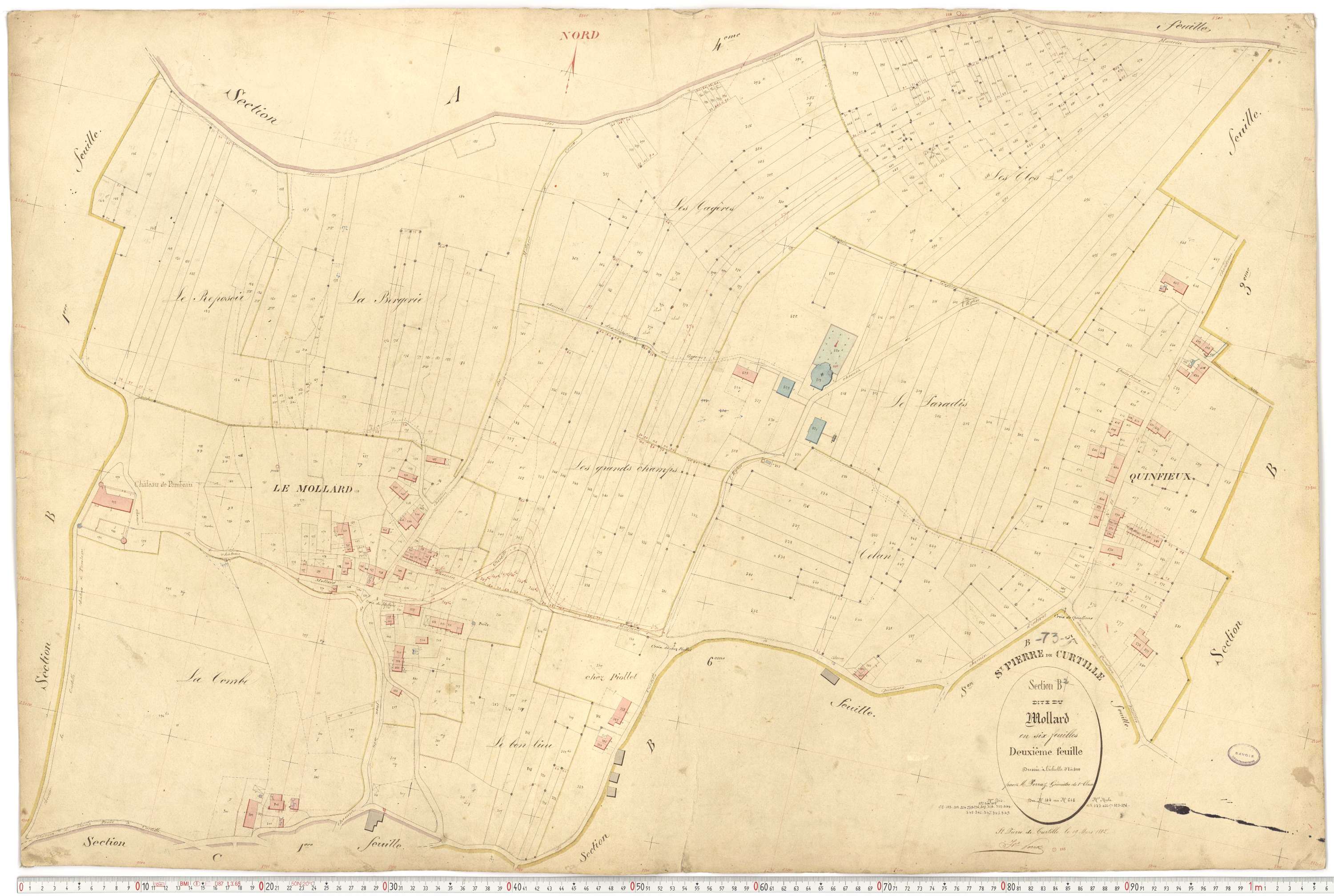 Saint-Pierre-de-Curtille - Plans cadastraux du premier cadastre français.