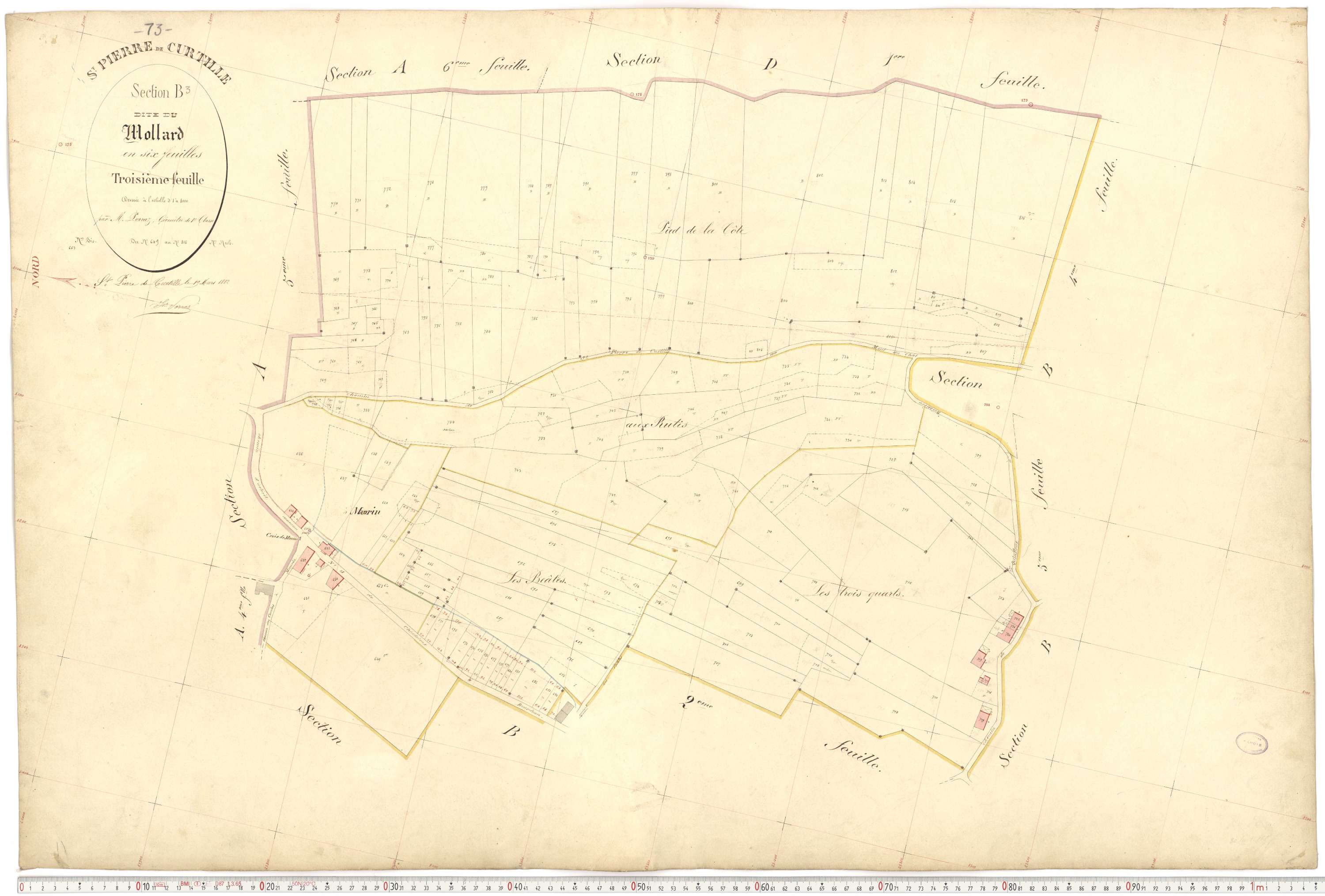 Saint-Pierre-de-Curtille - Plans cadastraux du premier cadastre français.