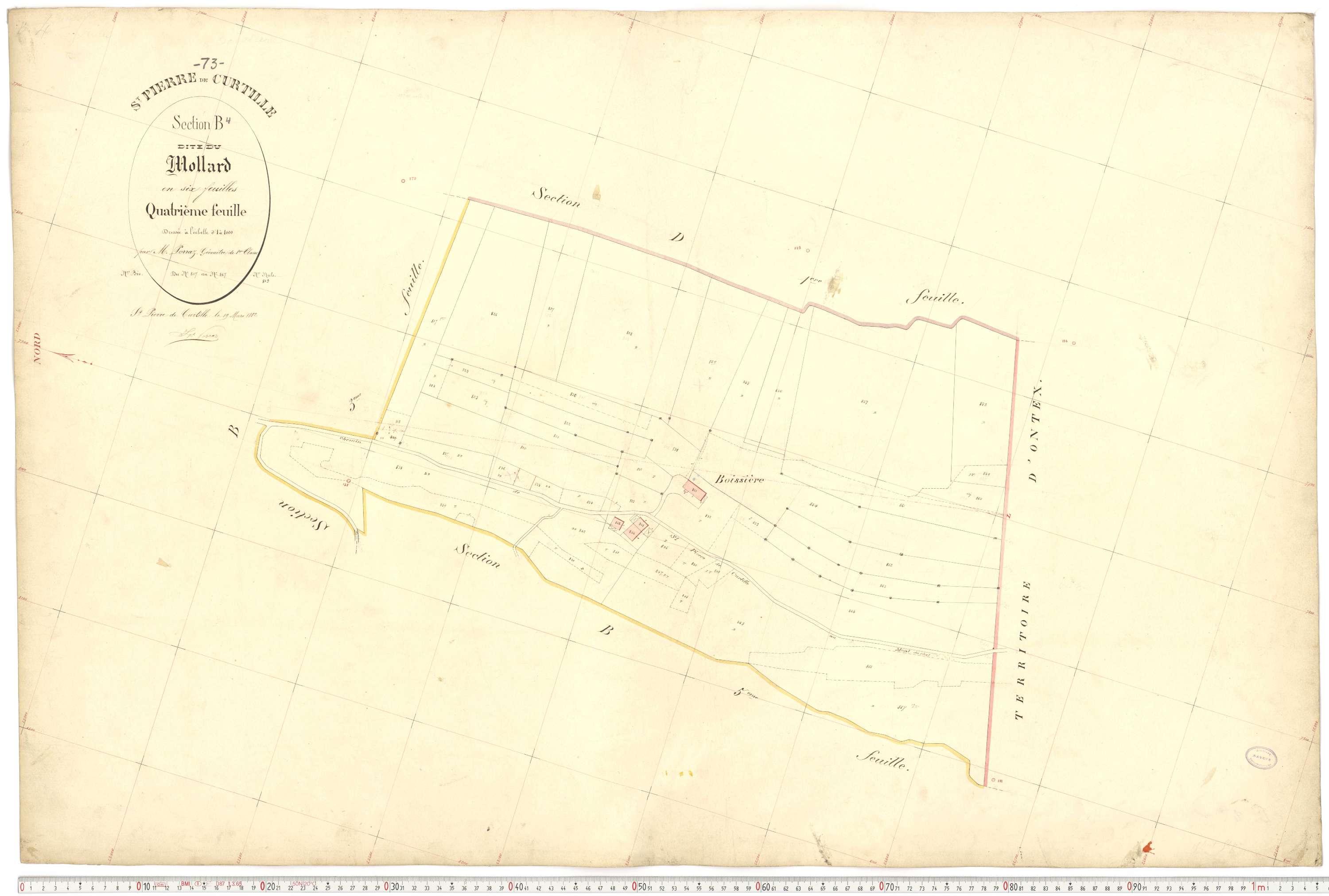 Saint-Pierre-de-Curtille - Plans cadastraux du premier cadastre français.